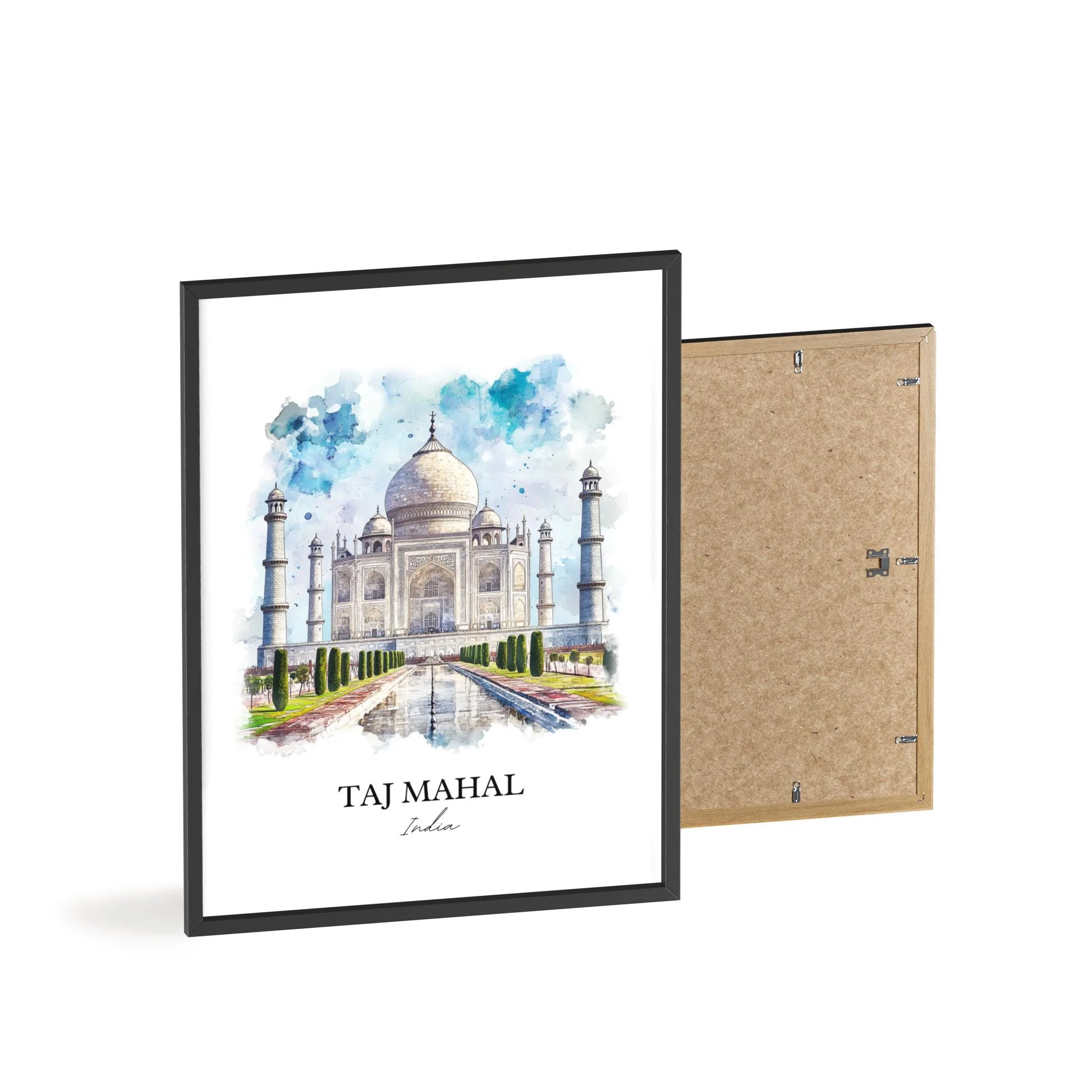 Taj Mahal, India – Watercolor Art Print - Image 8