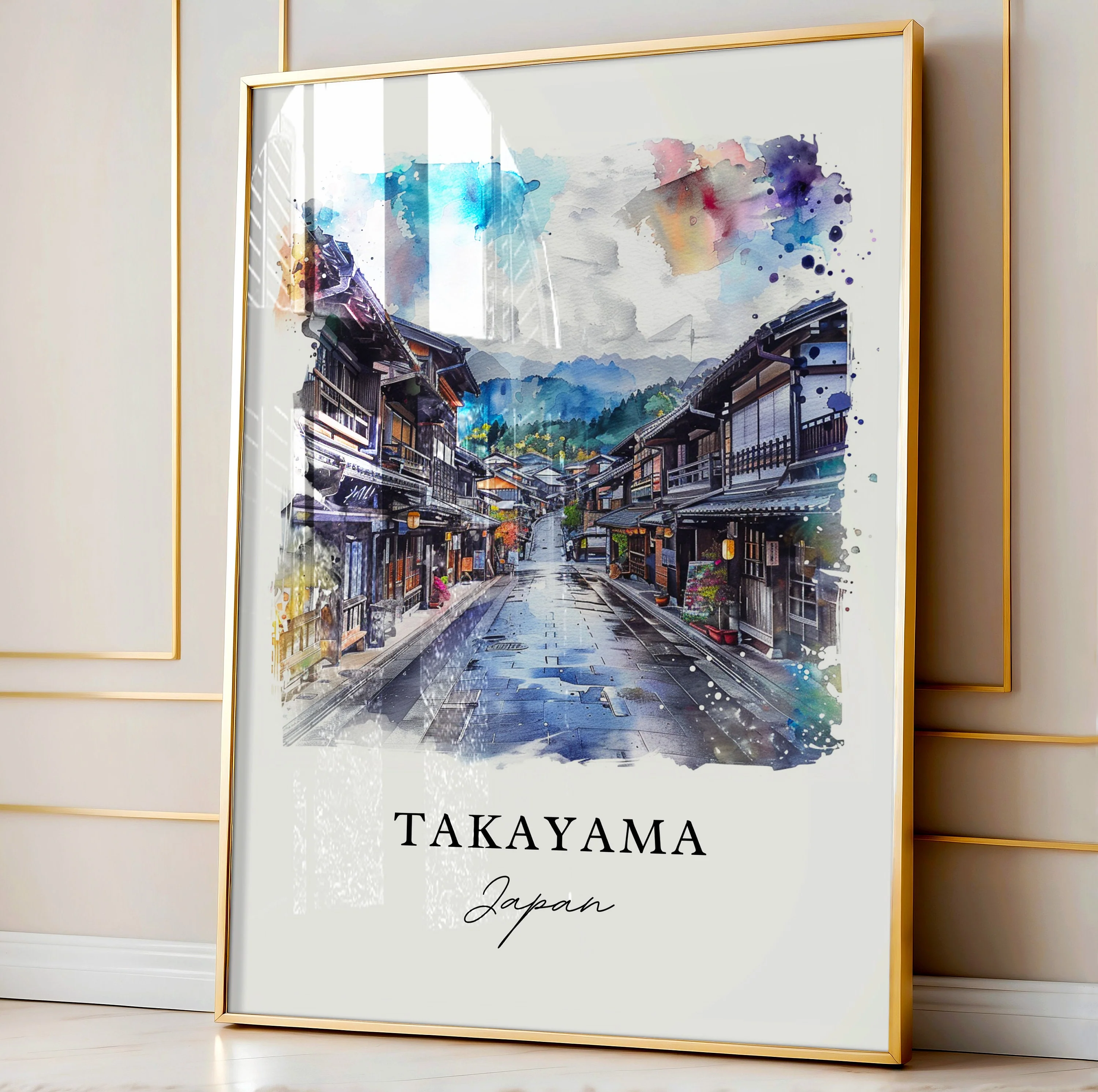 Takayama, Japan – Watercolor Art Print - Image 4