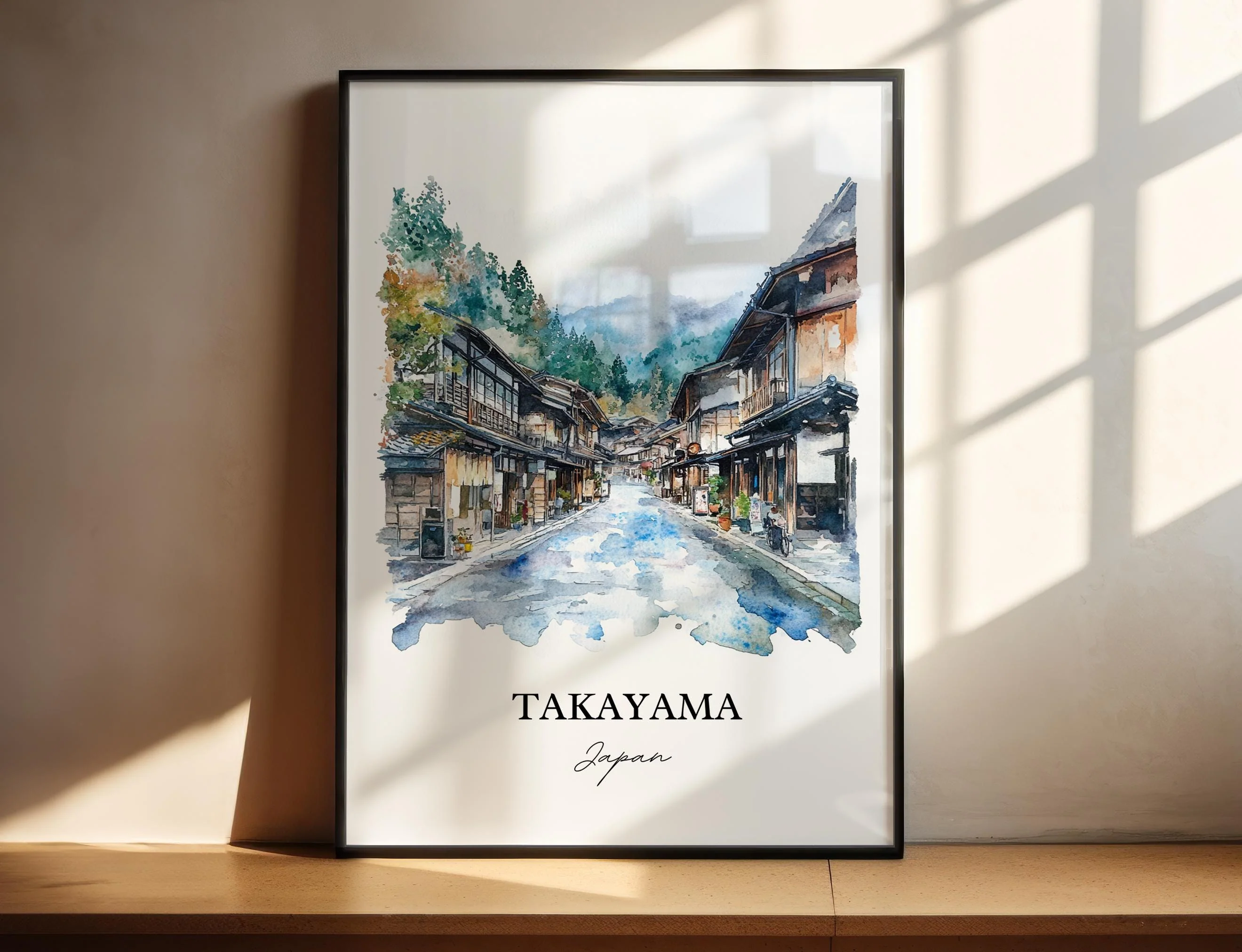 Takayama, Japan – Watercolor Art Print