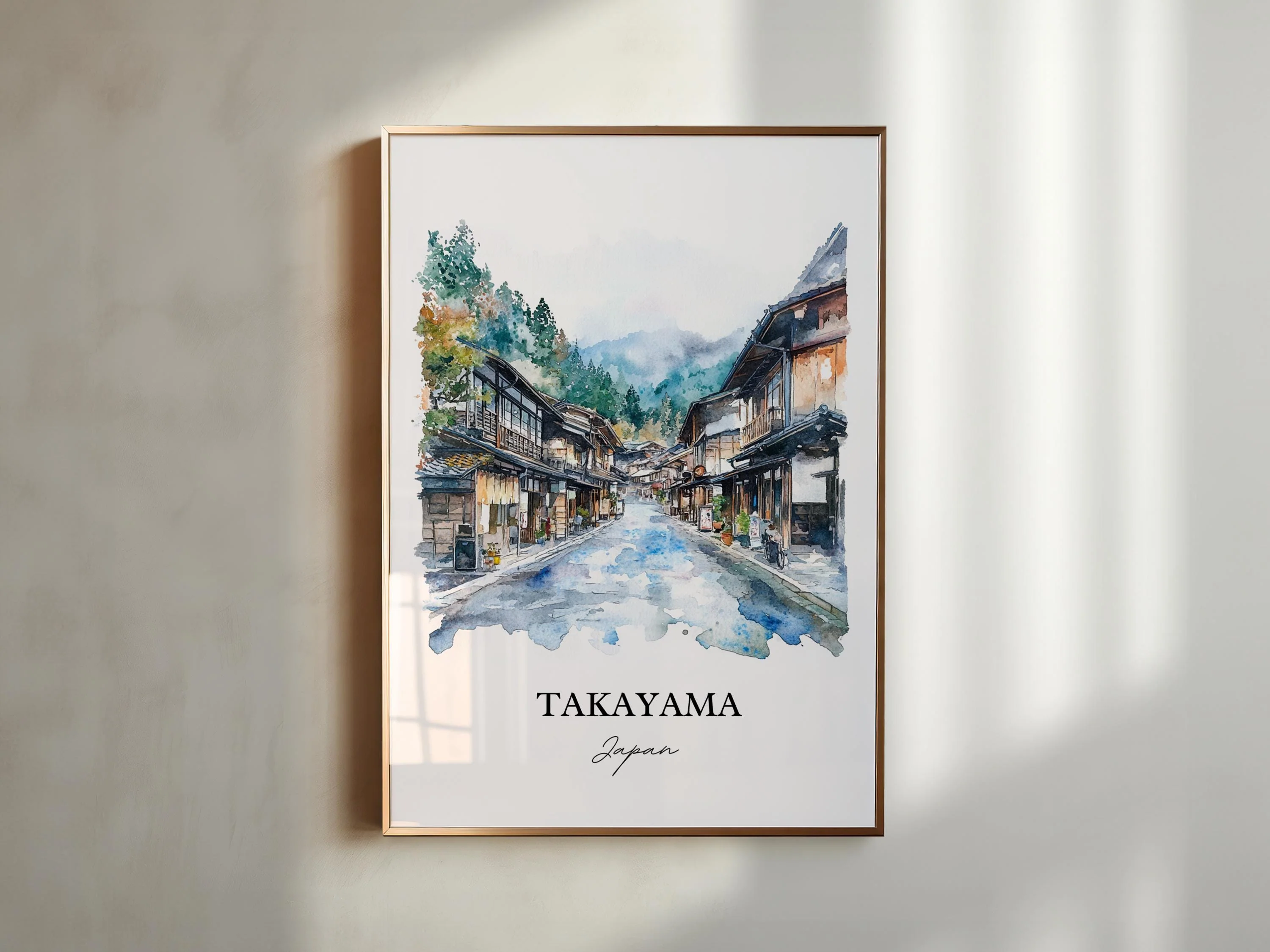 Takayama, Japan – Watercolor Art Print - Image 4