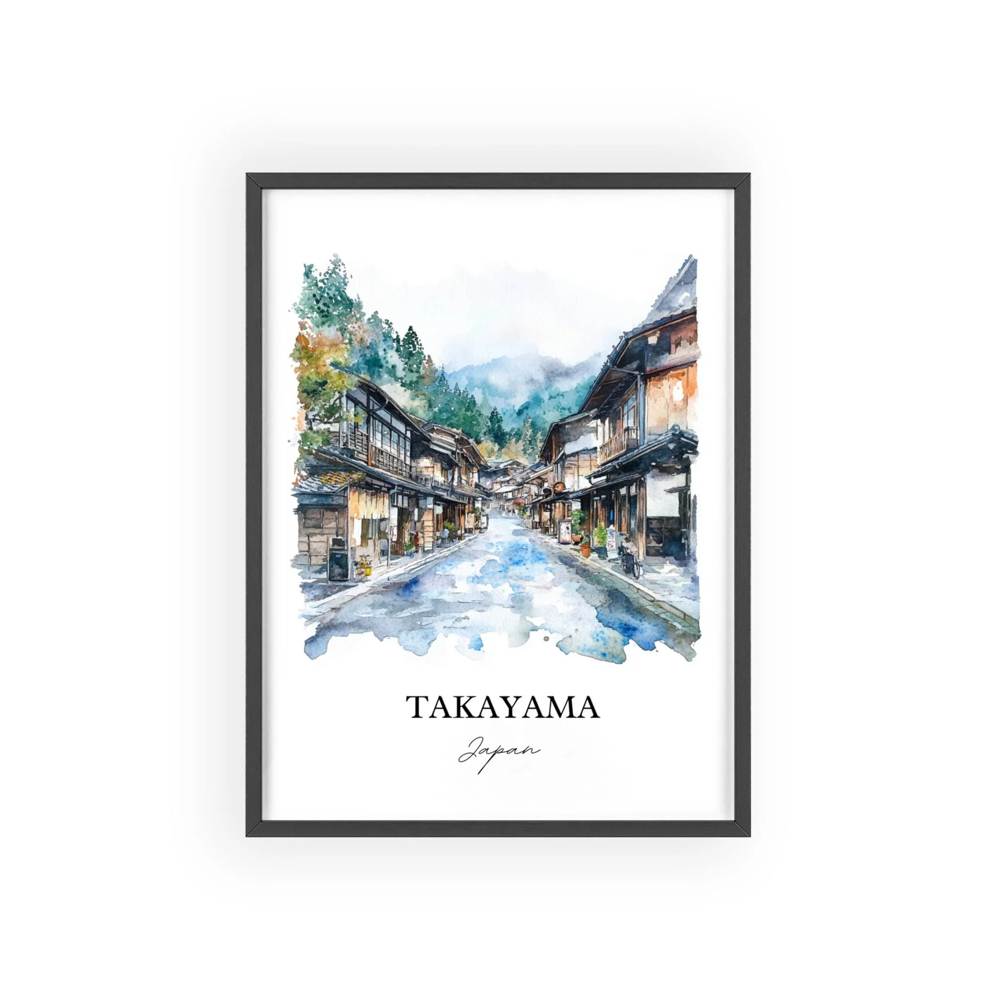 Takayama, Japan – Watercolor Art Print - Image 7