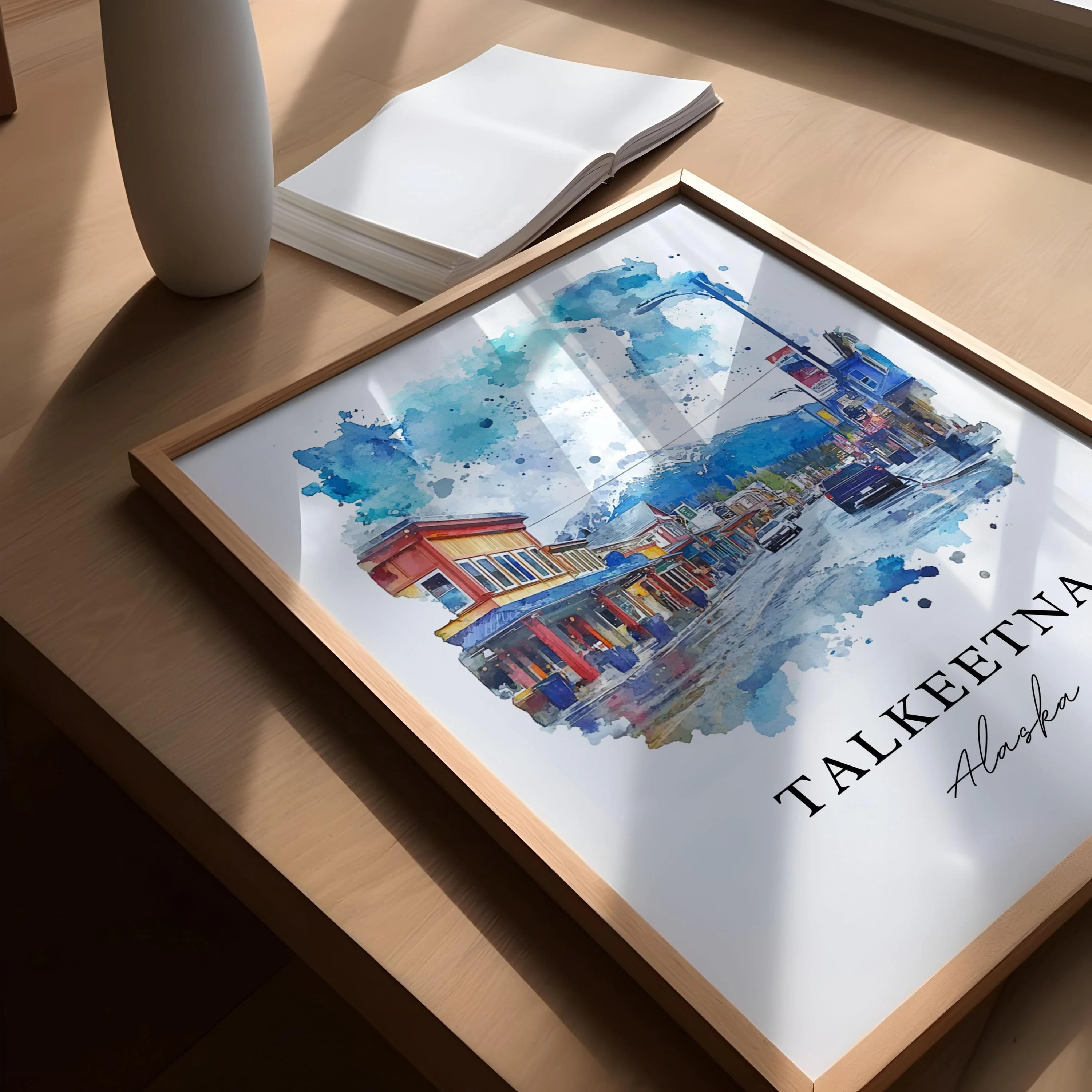 Talkeetna, USA – Watercolor Art Print - Image 3