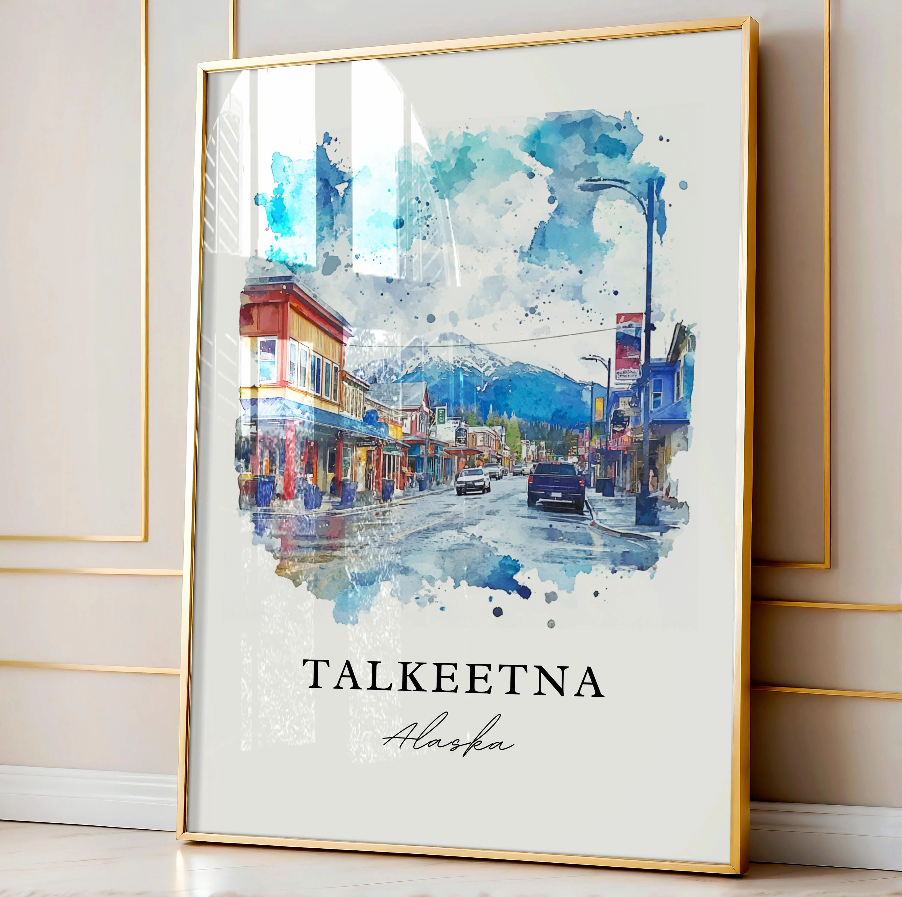 Talkeetna, USA – Watercolor Art Print - Image 4