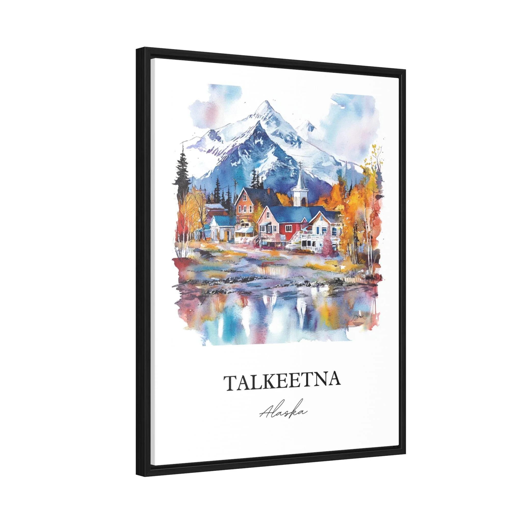 Talkeetna, AK, USA – Watercolor Art Print - Image 8