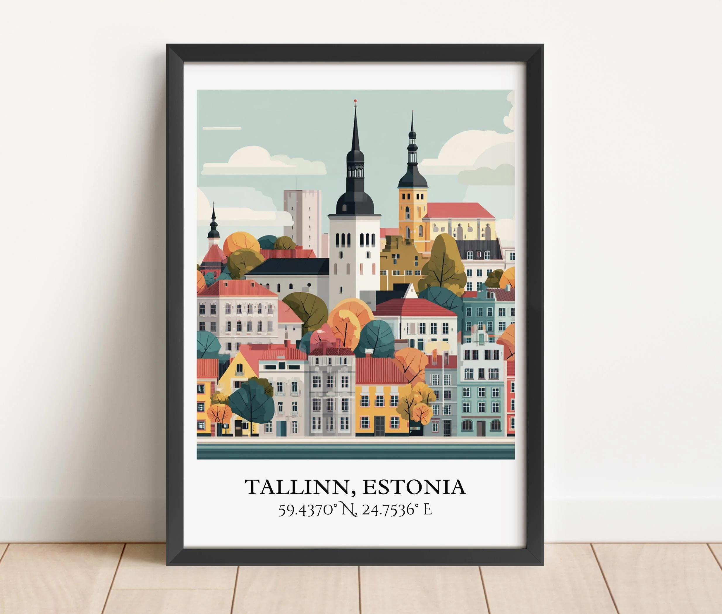 Tallinn, Estonia – Watercolor Art Print - Image 3