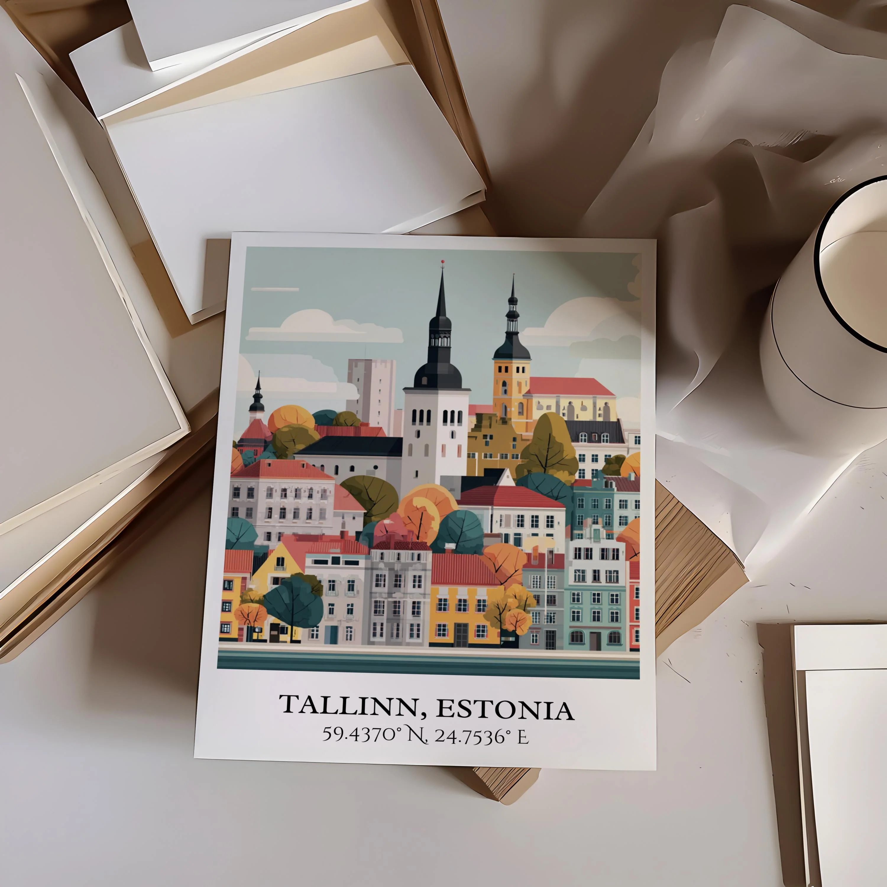 Tallinn, Estonia – Watercolor Art Print - Image 5