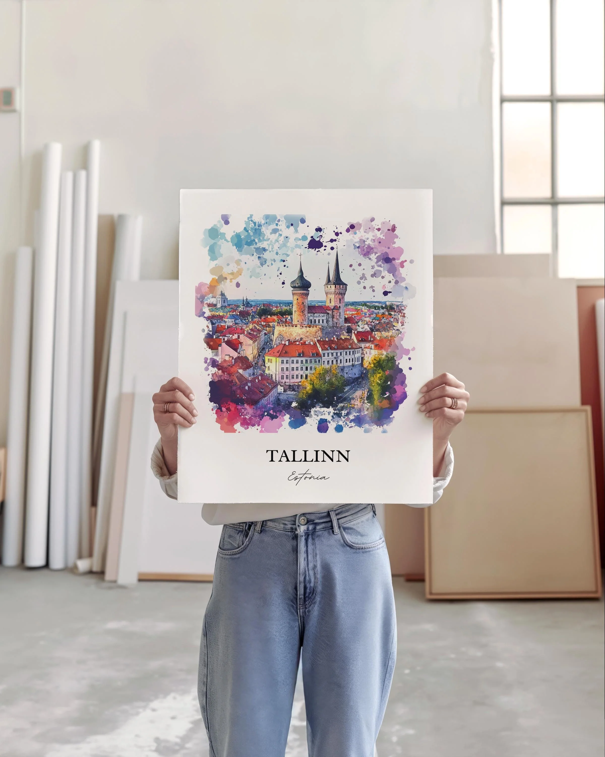 Tallinn, Estonia – Watercolor Art Print - Image 3