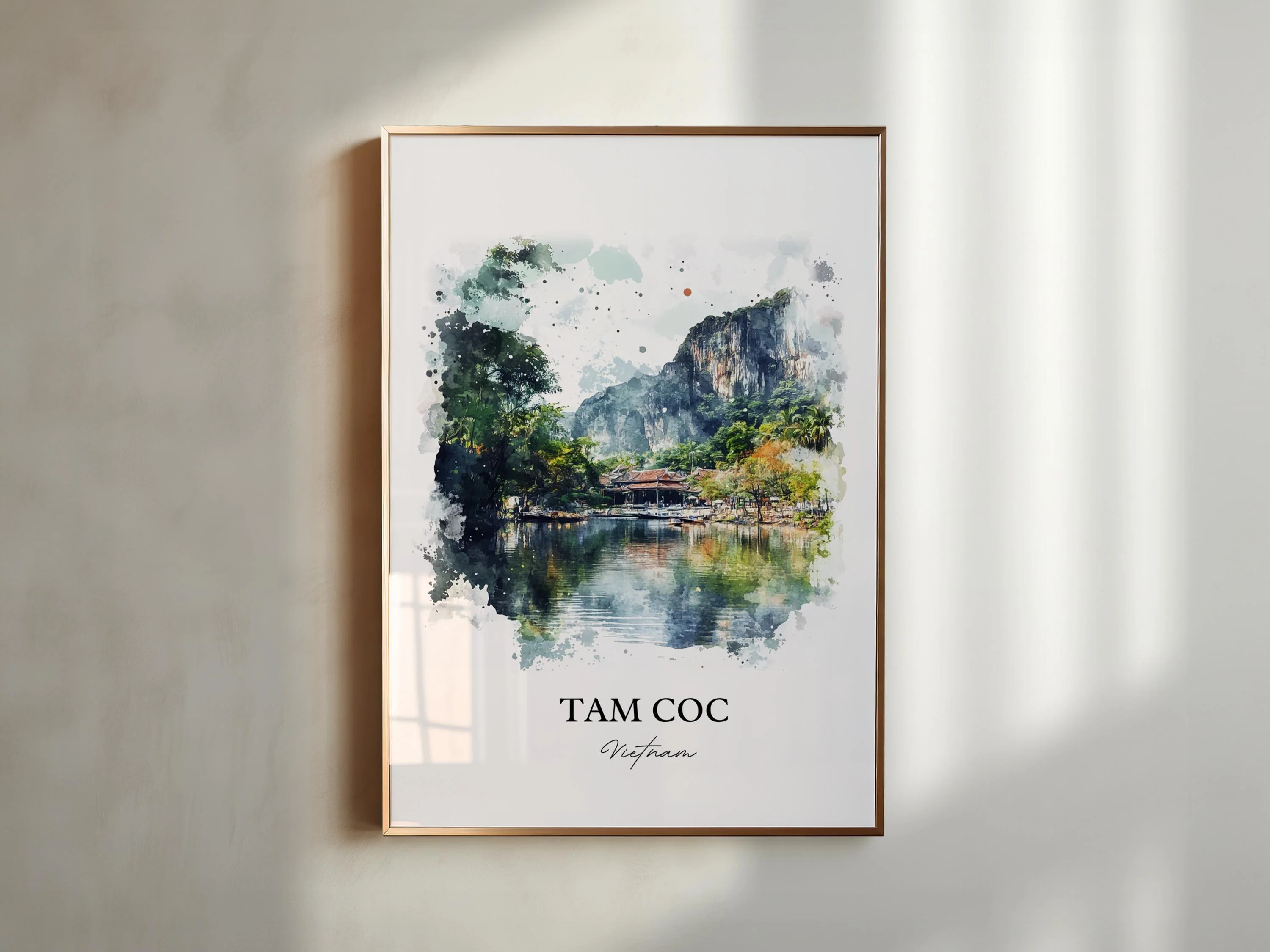 Tam Coc, Vietnam – Watercolor Art Print - Image 5