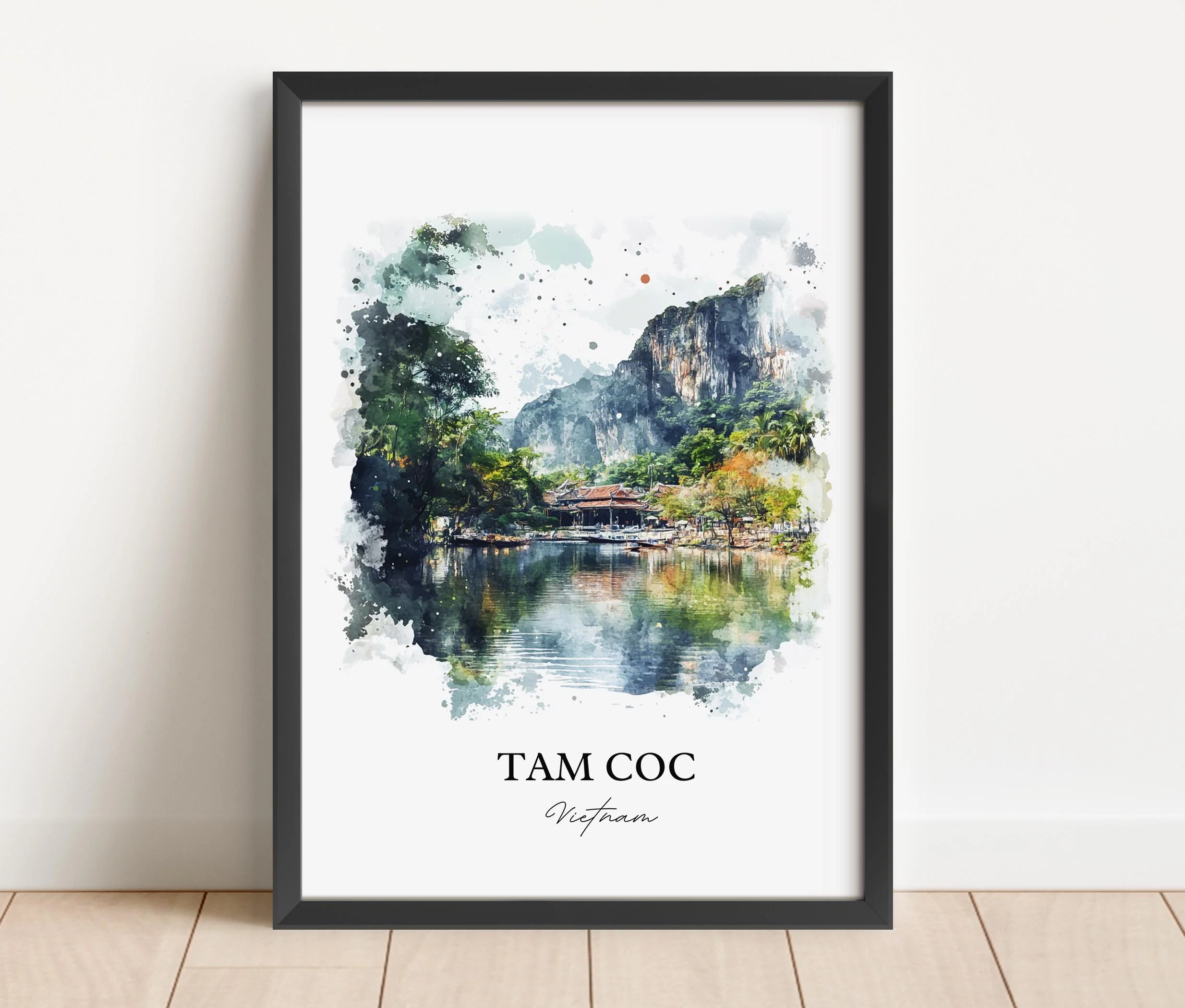 Tam Coc, Vietnam – Watercolor Art Print - Image 6
