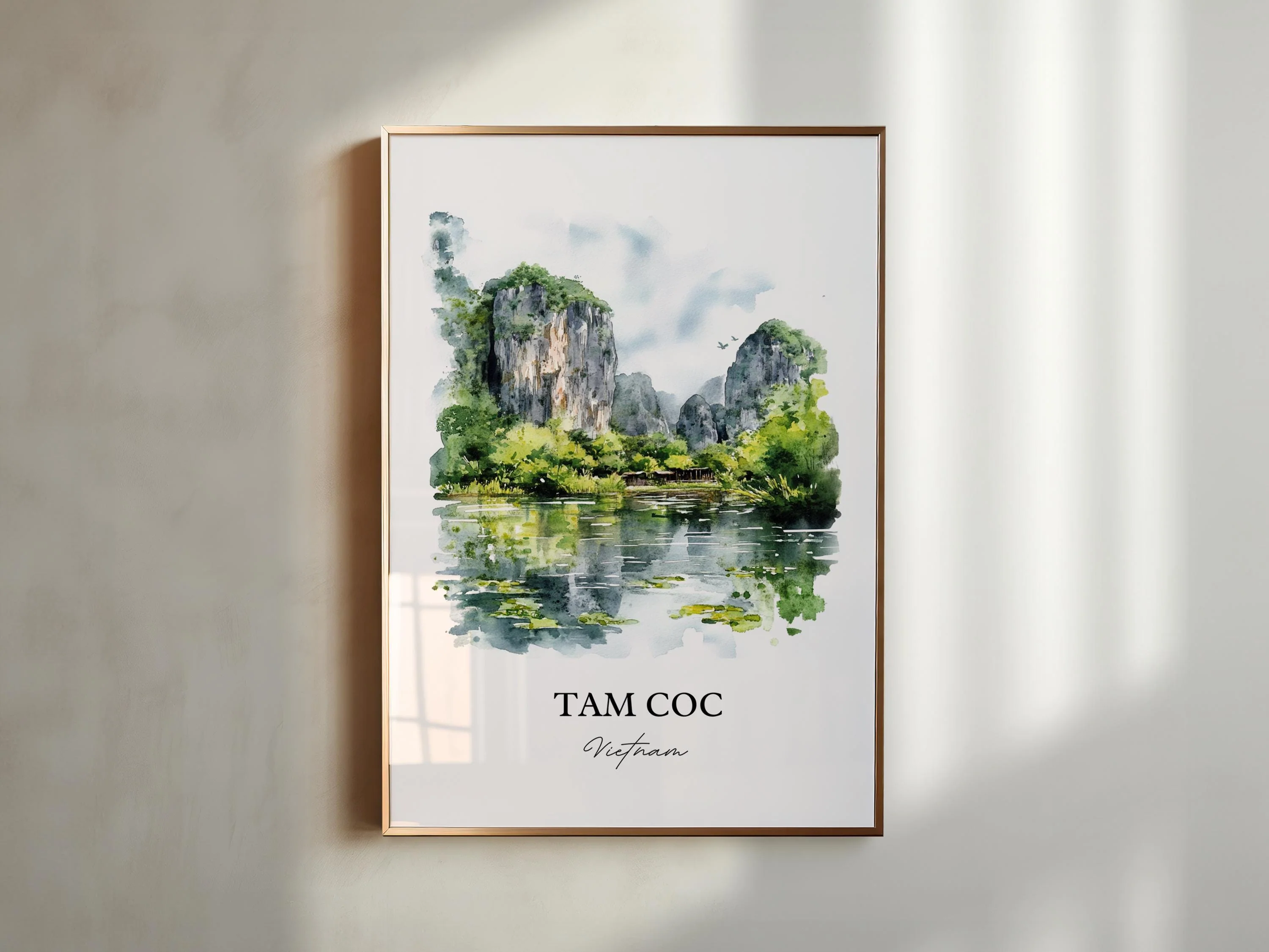 Tam Coc, Vietnam – Watercolor Art Print - Image 5