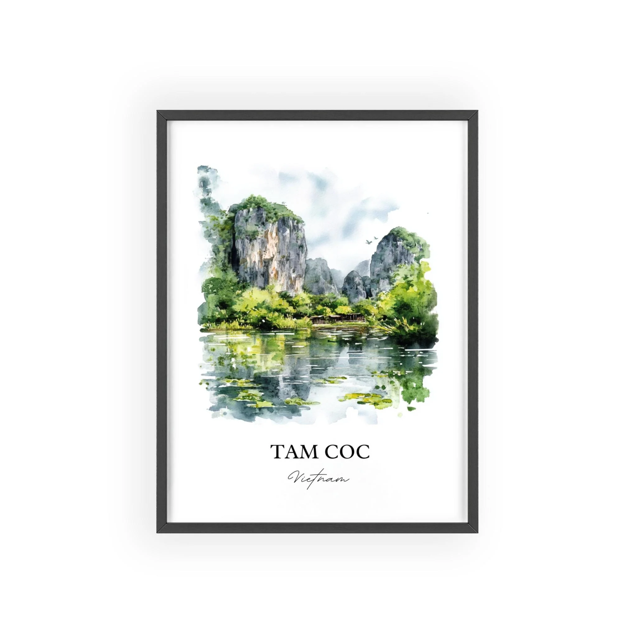 Tam Coc, Vietnam – Watercolor Art Print - Image 7