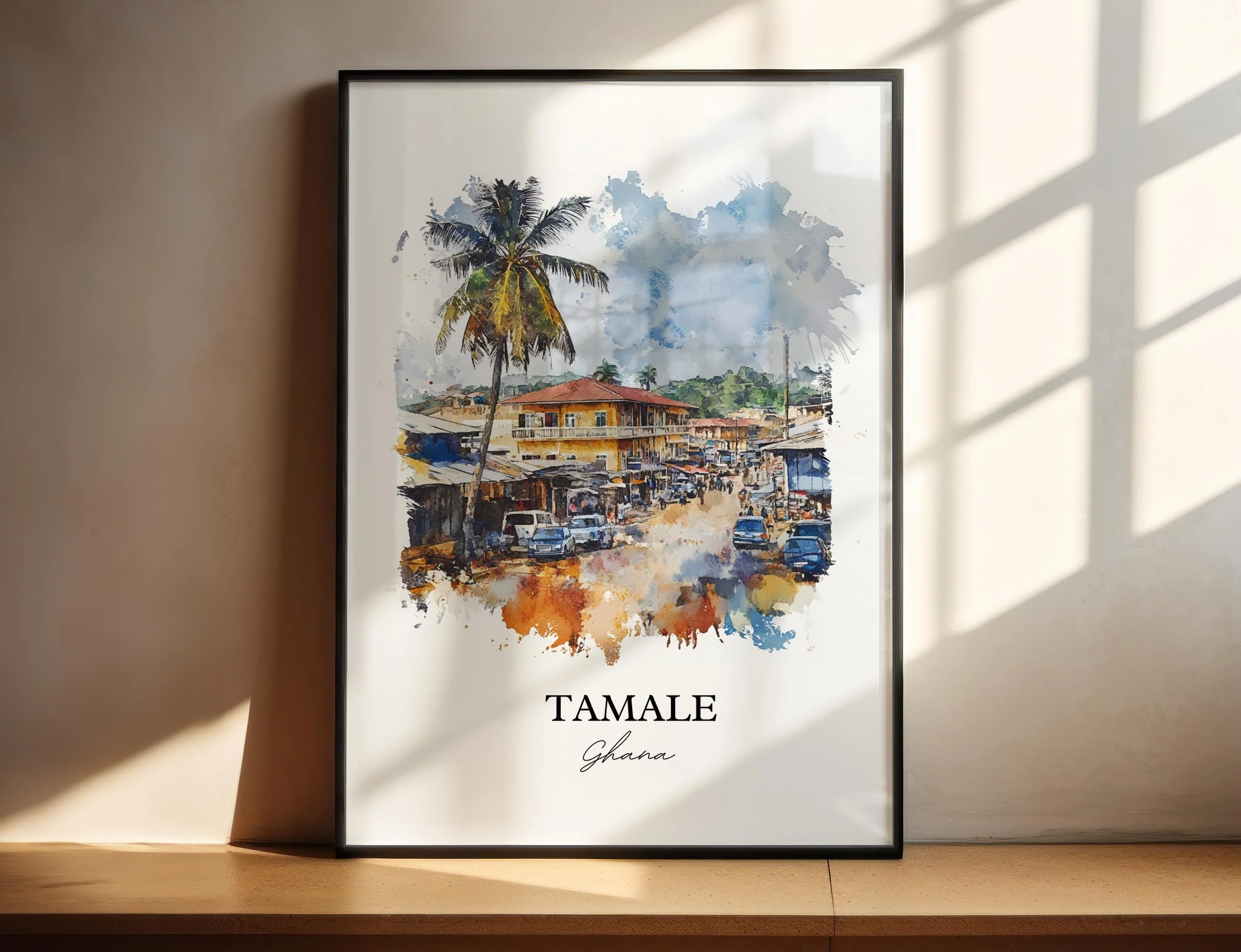 Tamale, Ghana – Watercolor Art Print