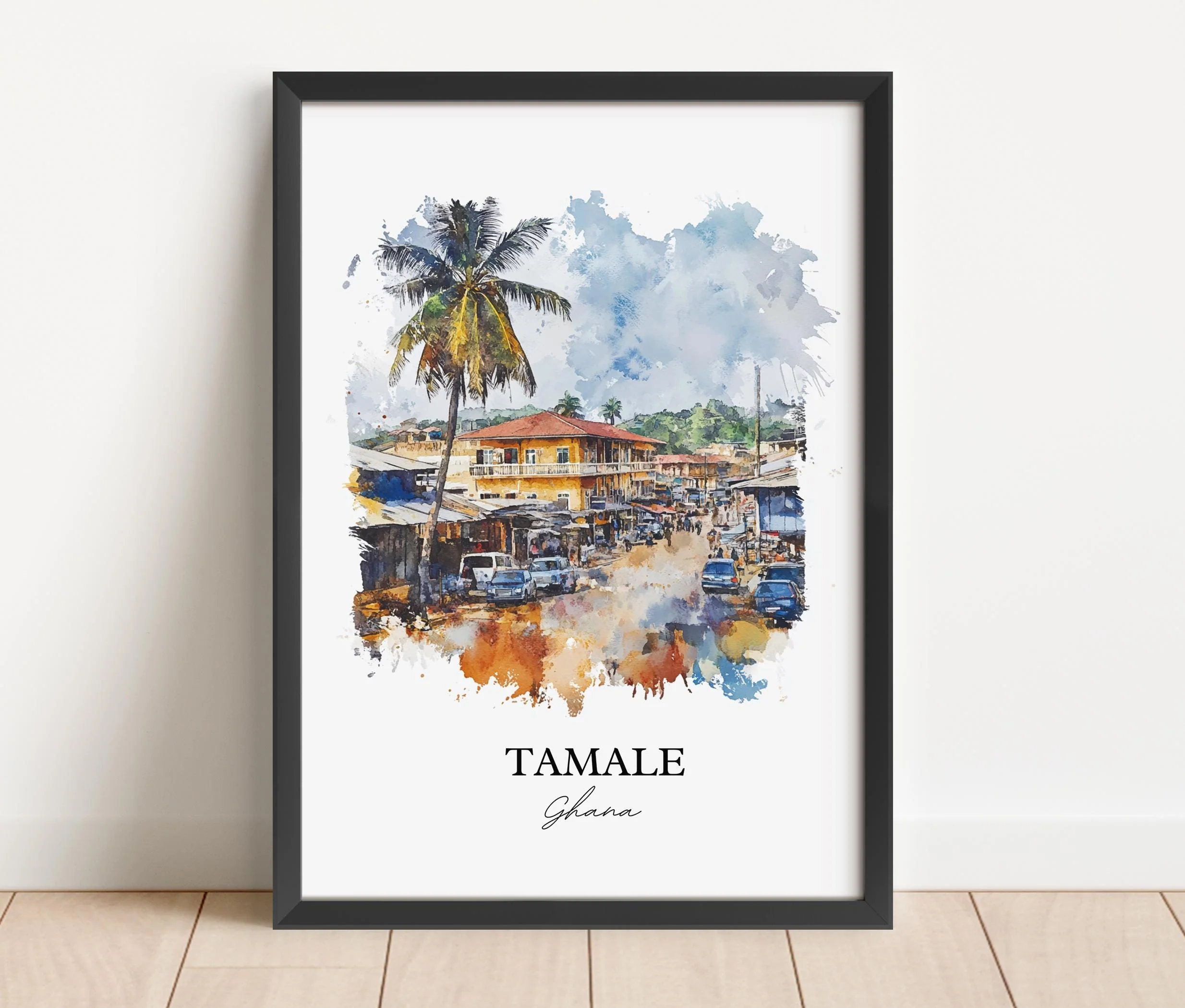 Tamale, Ghana – Watercolor Art Print - Image 6