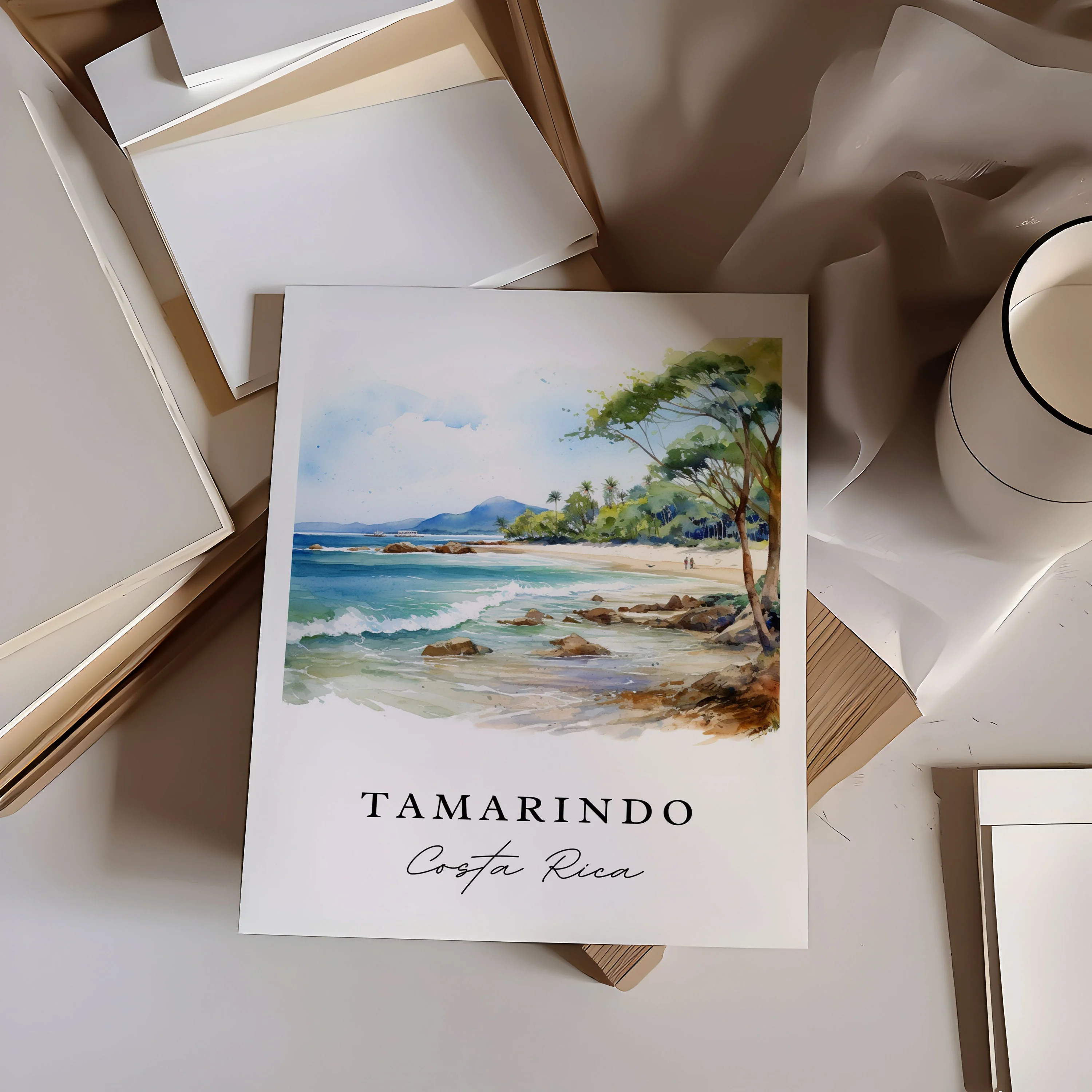 Tamarindo, Costa Rica – Watercolor Art Print - Image 2