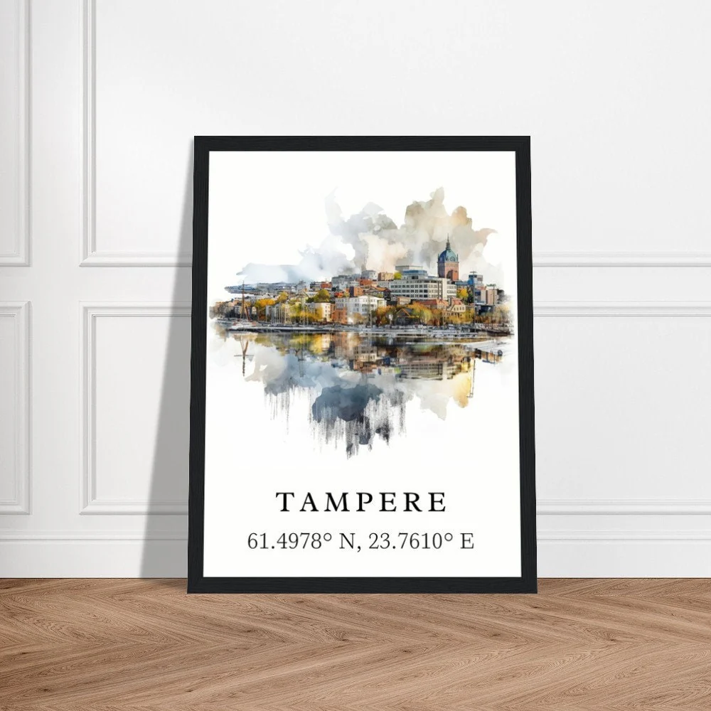 Tampere, Finland – Watercolor Art Print