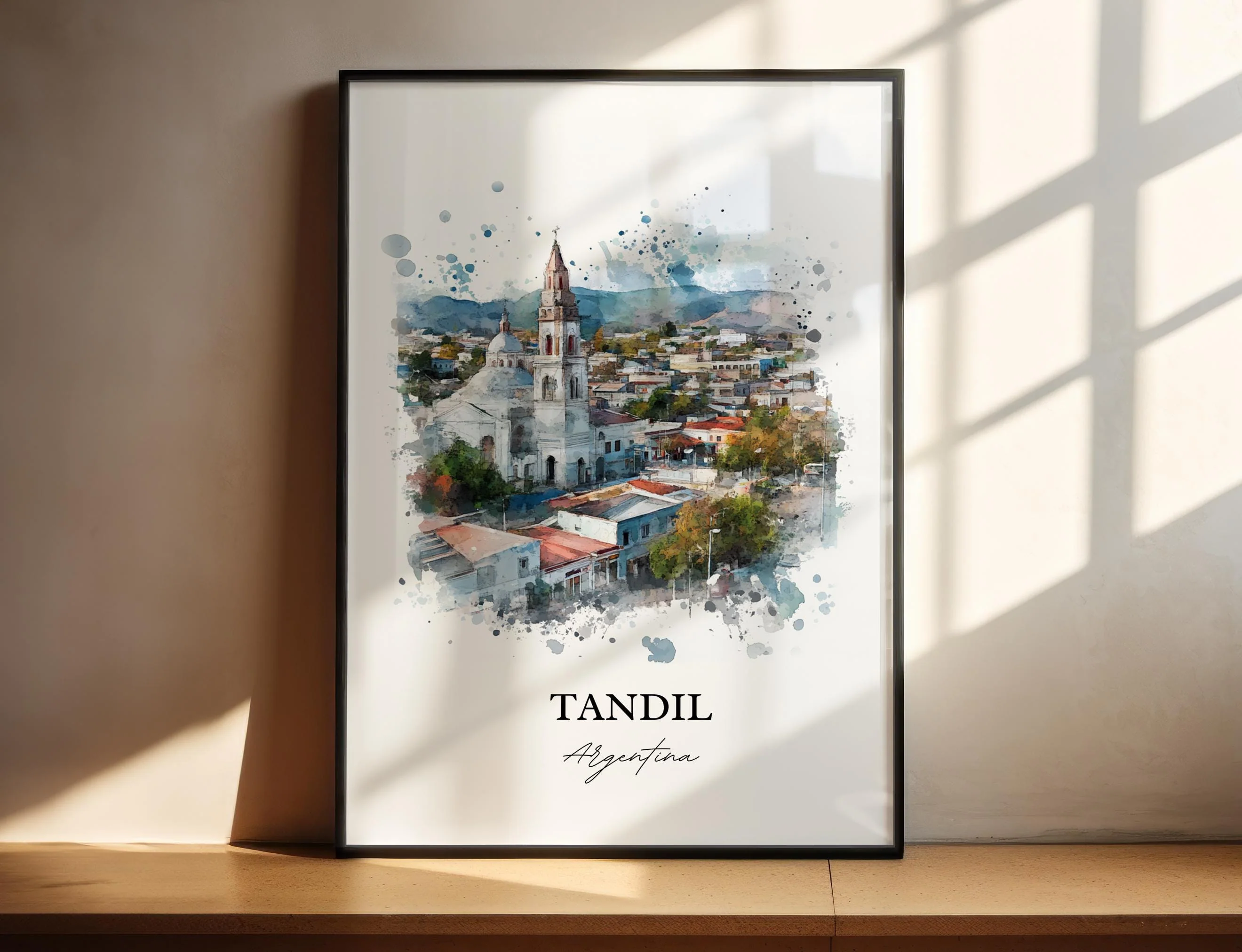 Tandil, Argentina – Watercolor Art Print of Sierras de Tandil