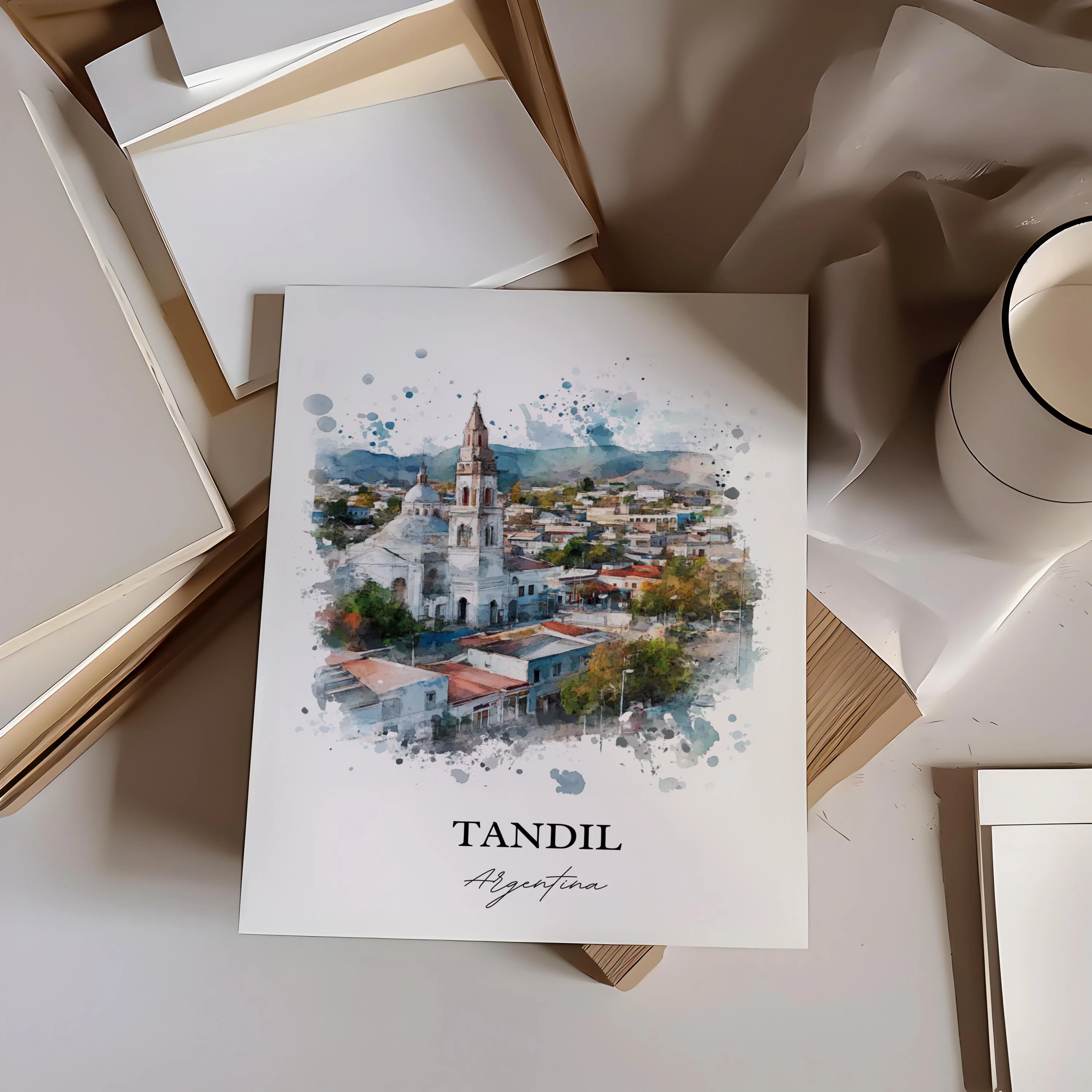 Tandil, Argentina – Watercolor Art Print of Sierras de Tandil - Image 5