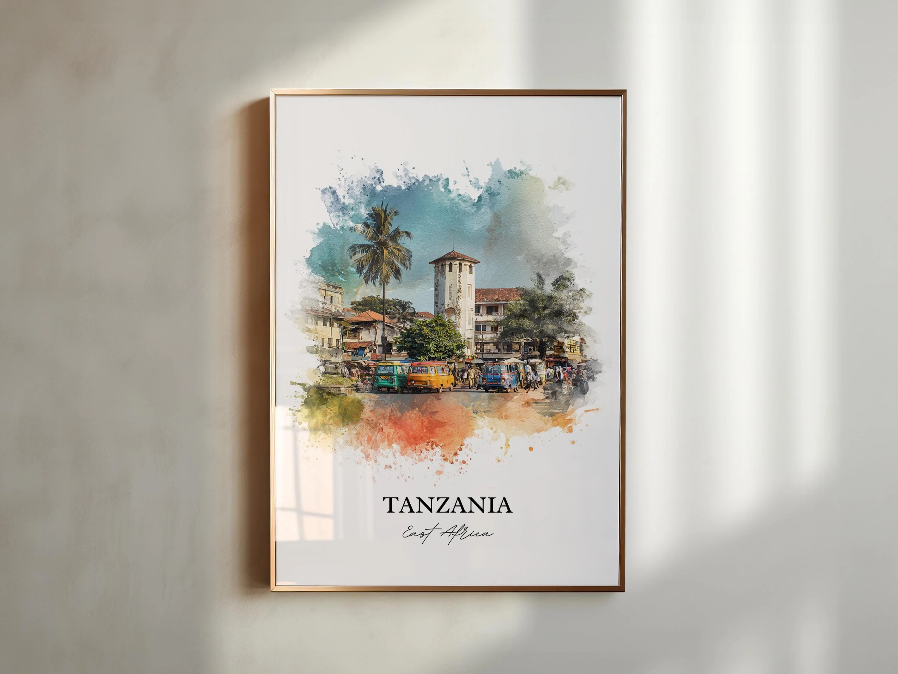 Tanzania, Tanzania – Watercolor Art Print - Image 3