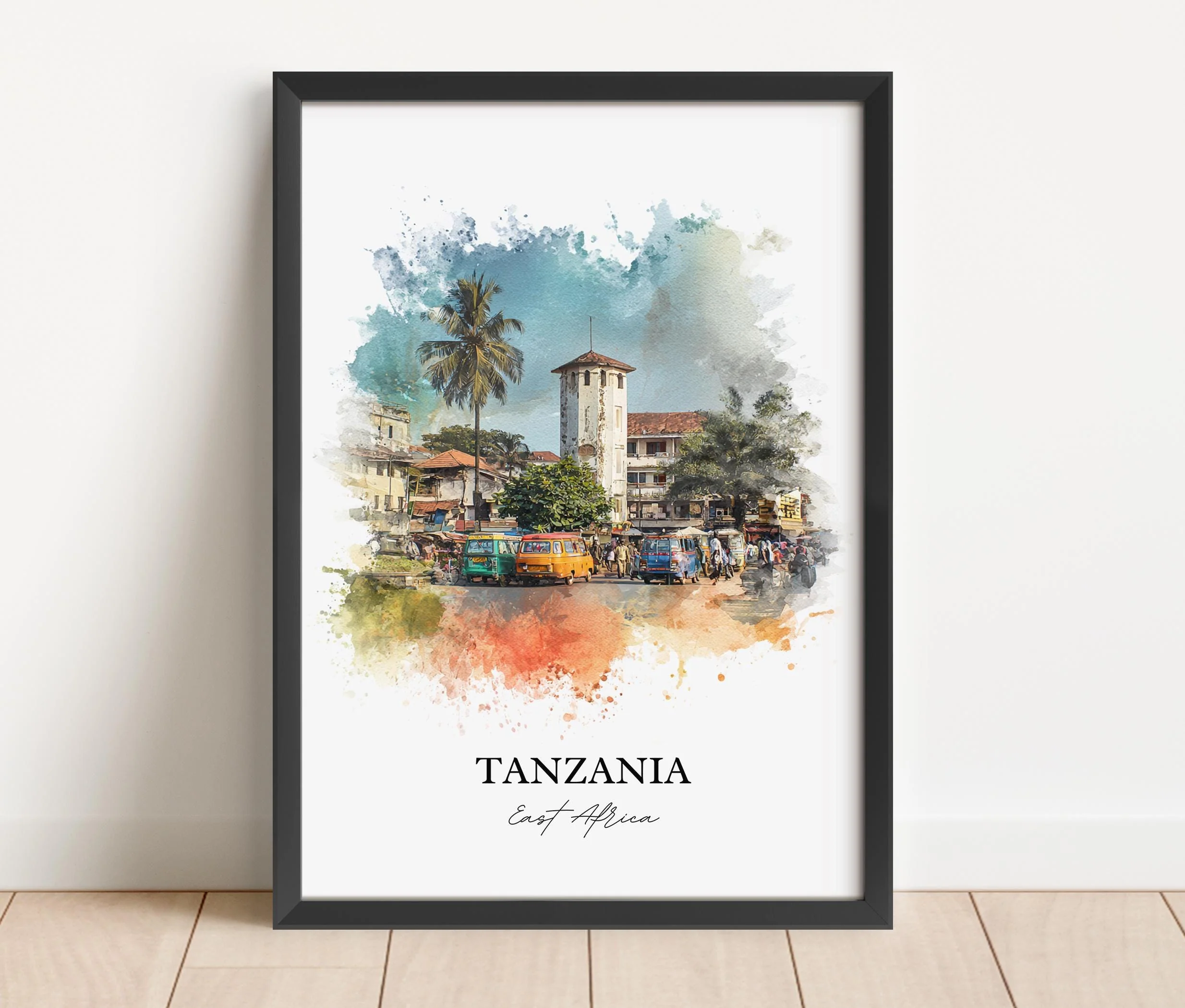 Tanzania, Tanzania – Watercolor Art Print - Image 4
