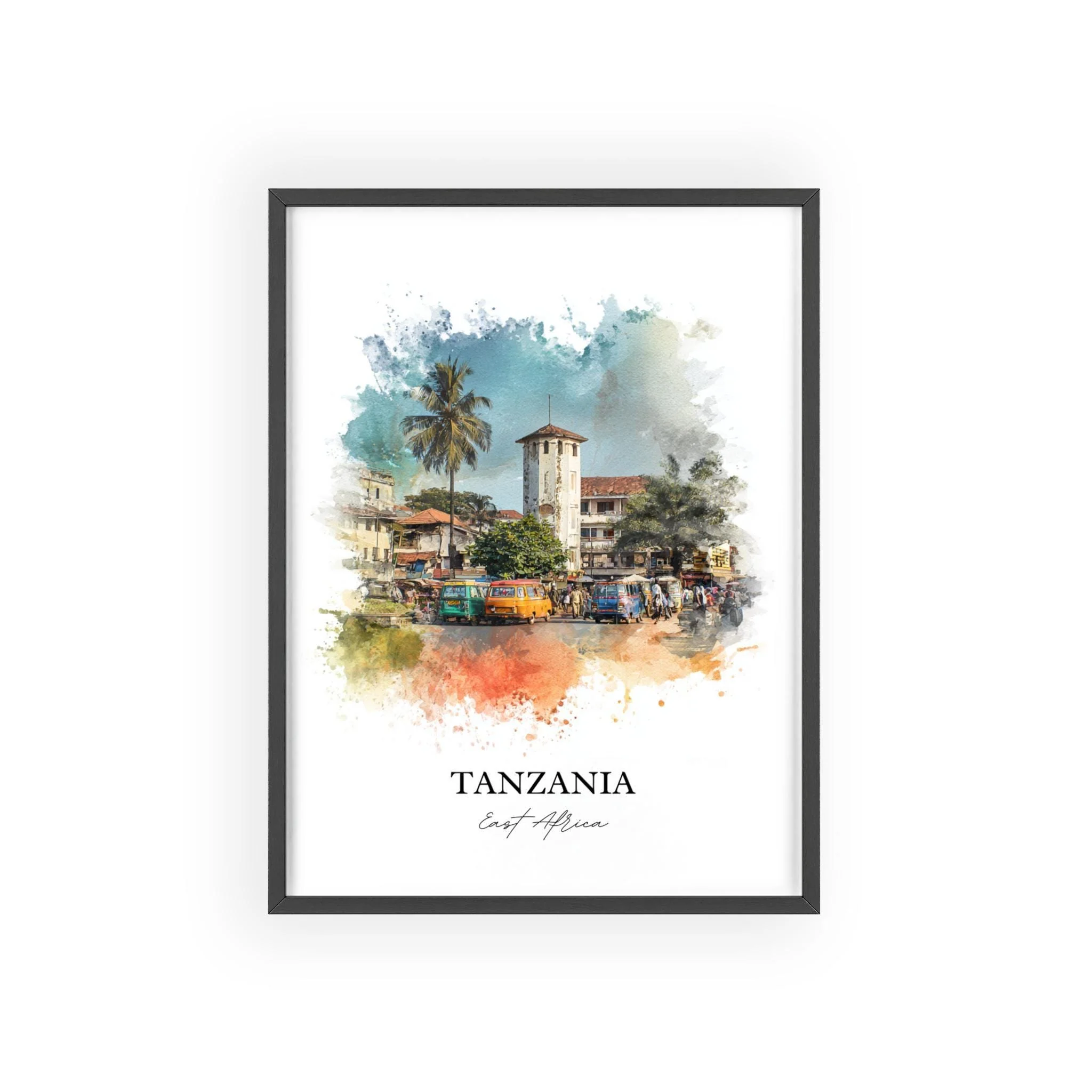Tanzania, Tanzania – Watercolor Art Print - Image 7