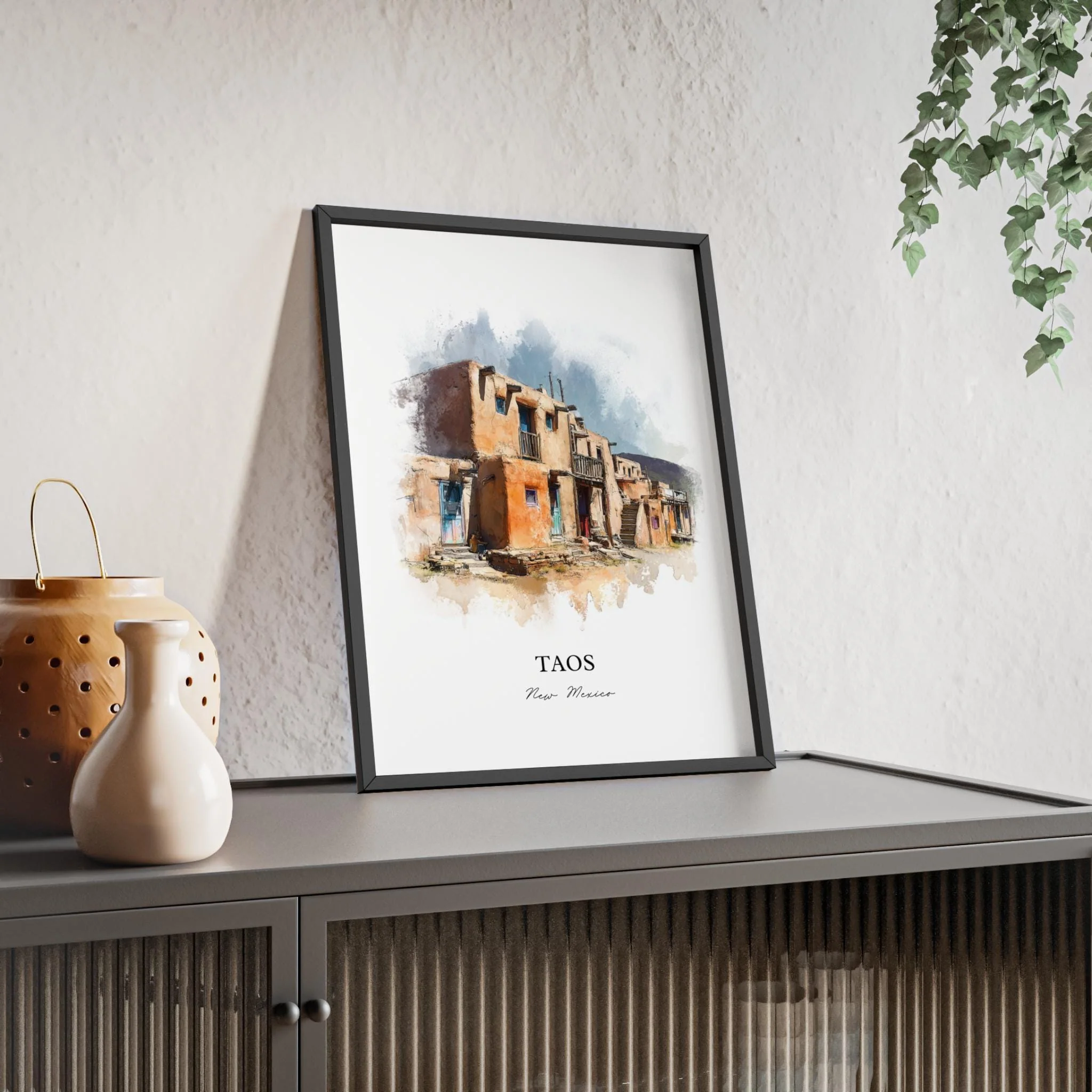 Taos, New Mexico – Watercolor Art Print - Image 4