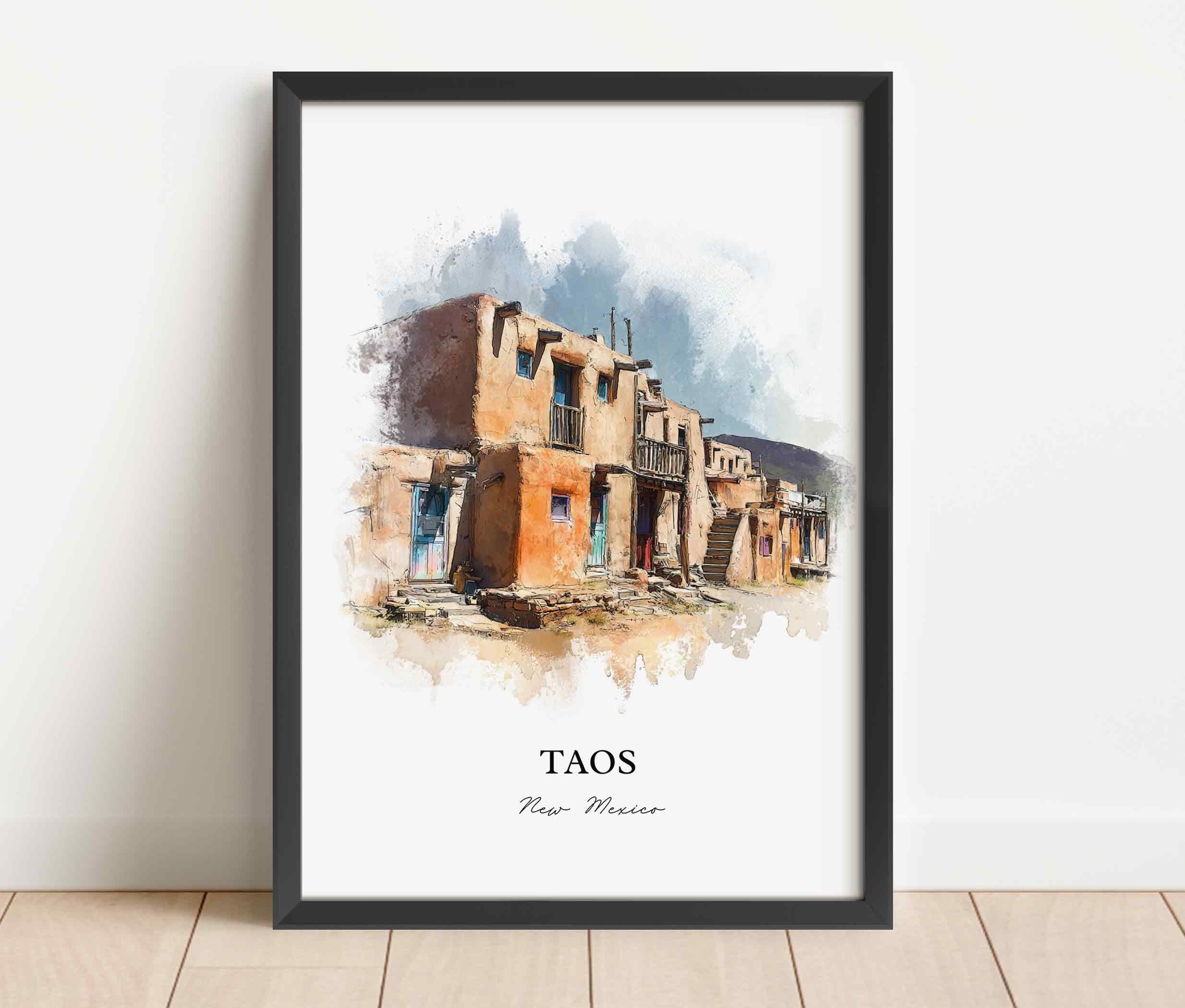 Taos, New Mexico – Watercolor Art Print - Image 6