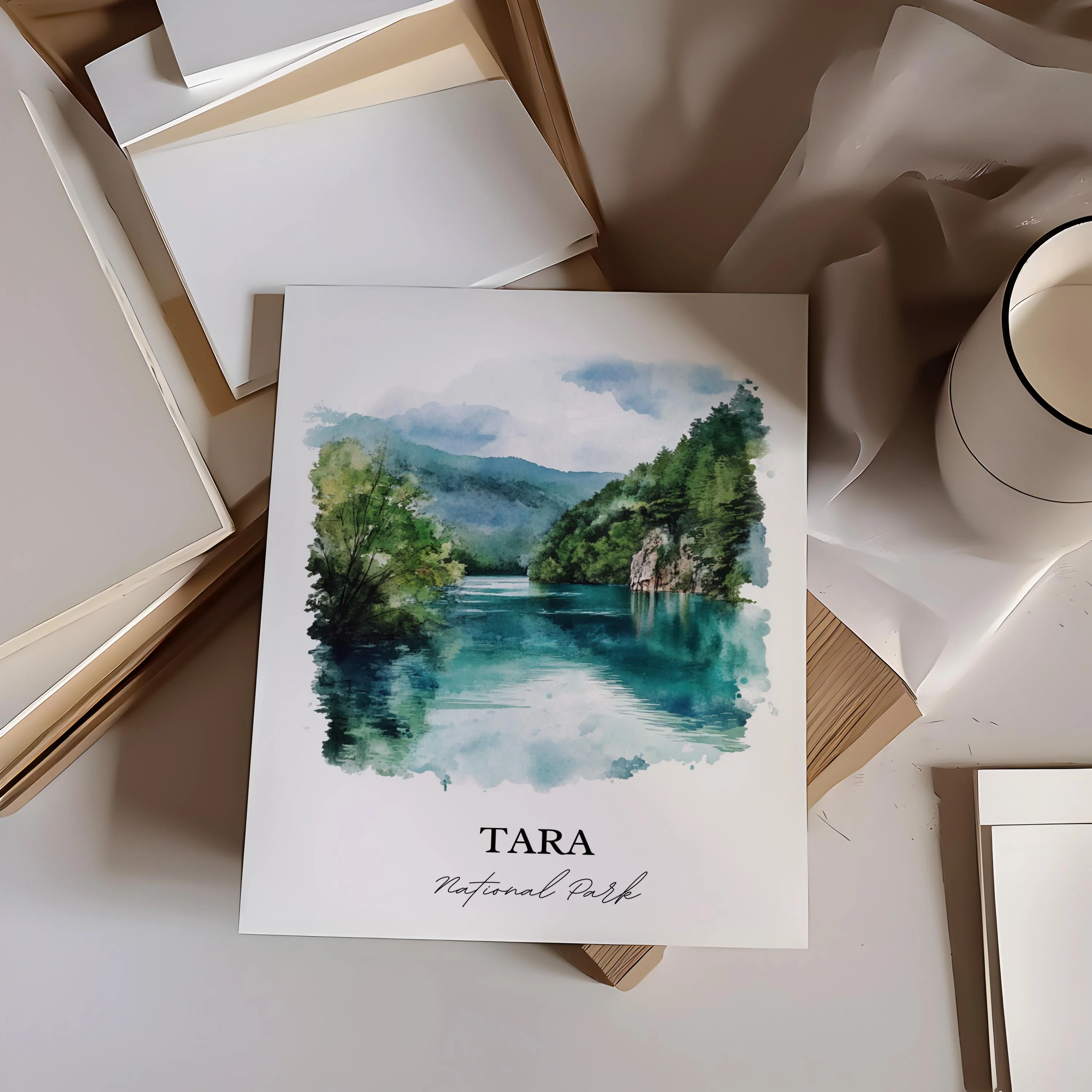 Tara National Park, Serbia – Watercolor Art Print - Image 5