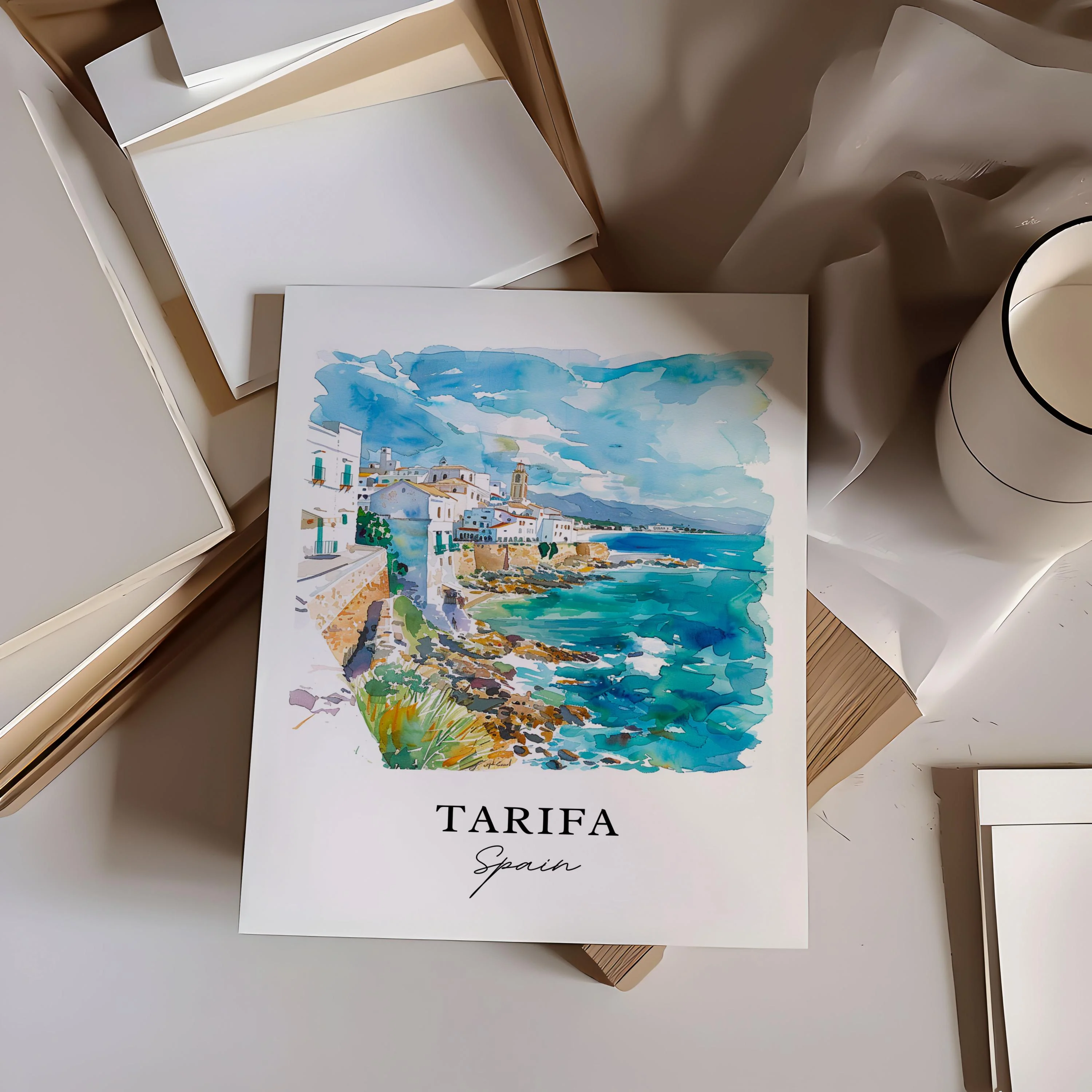 Tarifa, Spain – Watercolor Art Print - Image 2