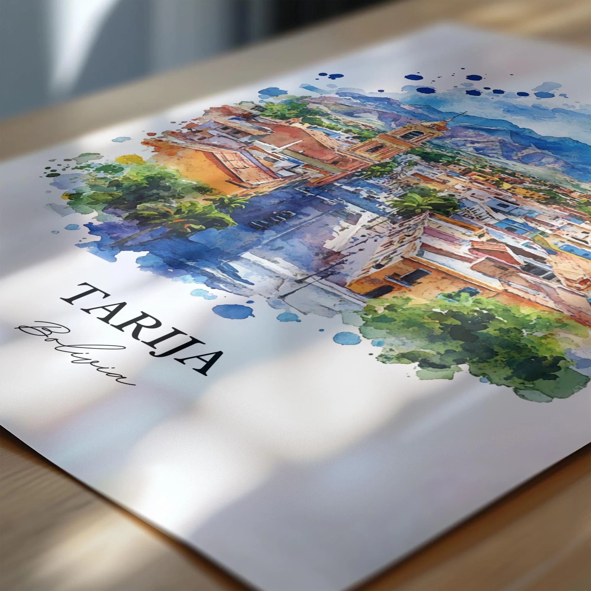 Tarija, Bolivia – Watercolor Art Print - Image 2
