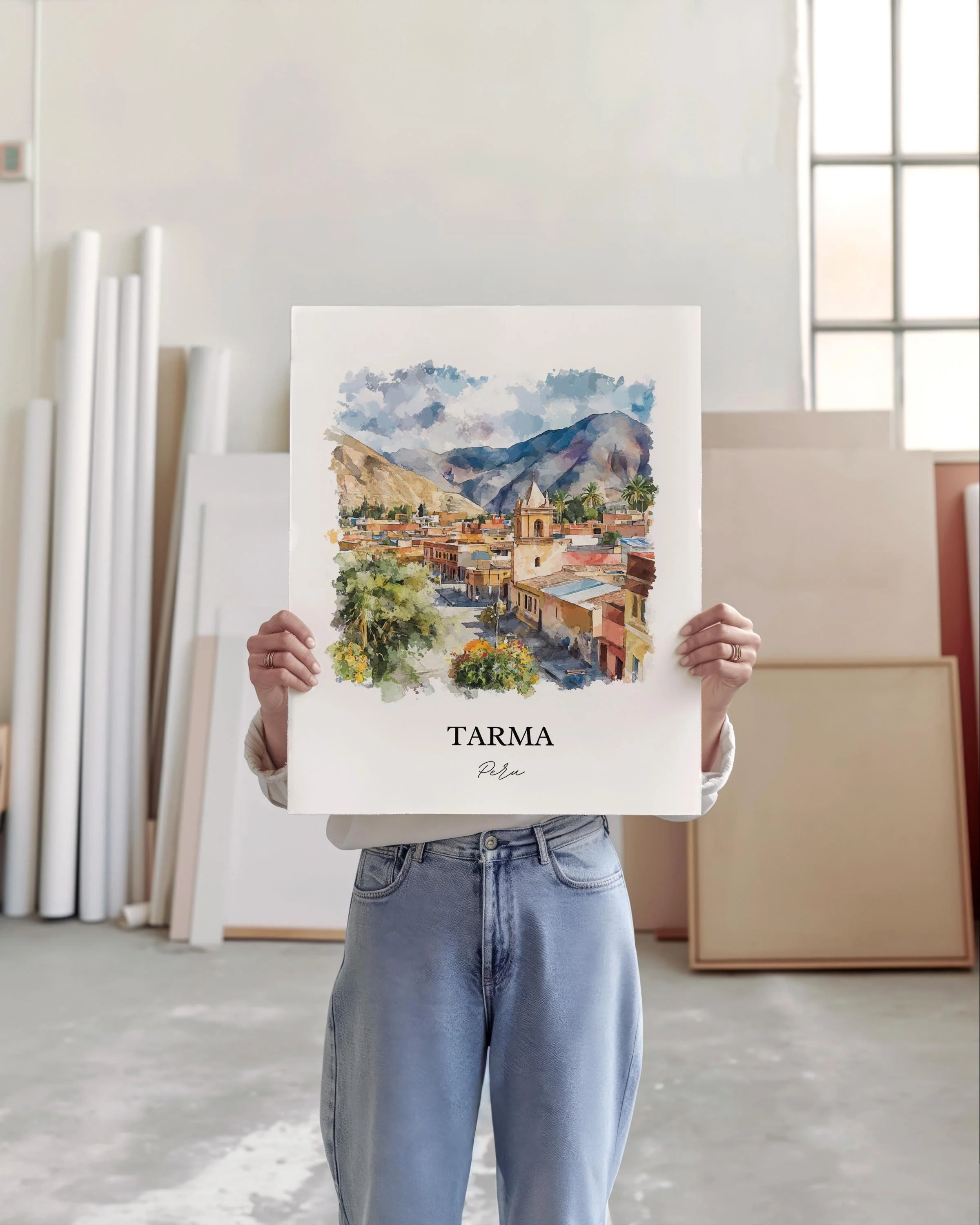 Tarma, Peru – Watercolor Art Print - Image 5