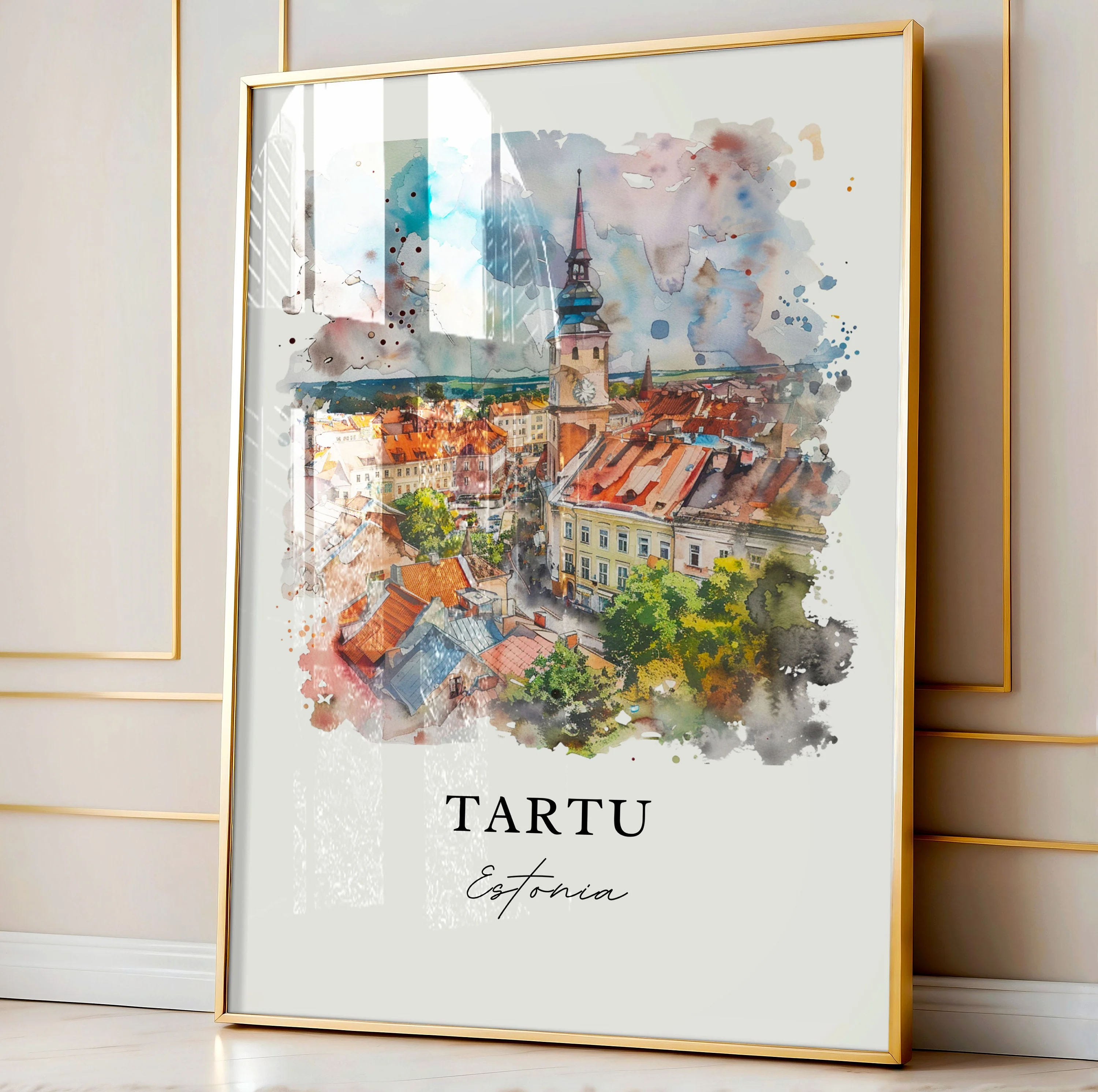 Tartu, Estonia – Watercolor Art Print - Image 5
