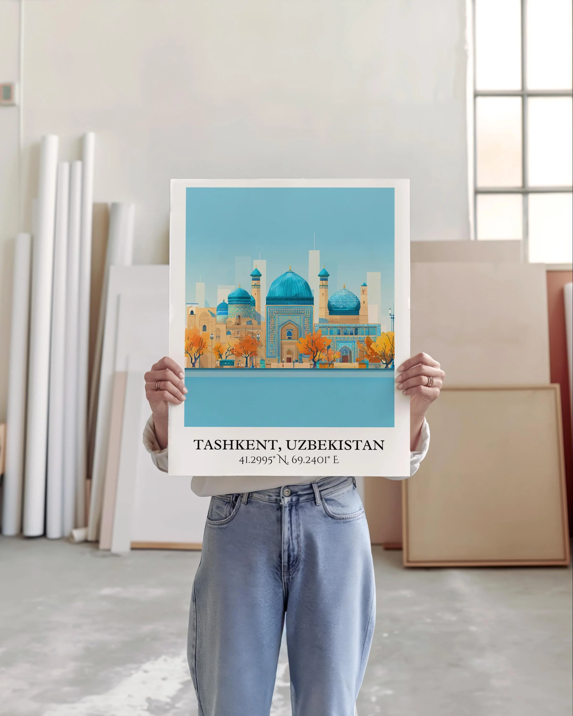 Tashkent, Uzbekistan – Watercolor Art Print - Image 4