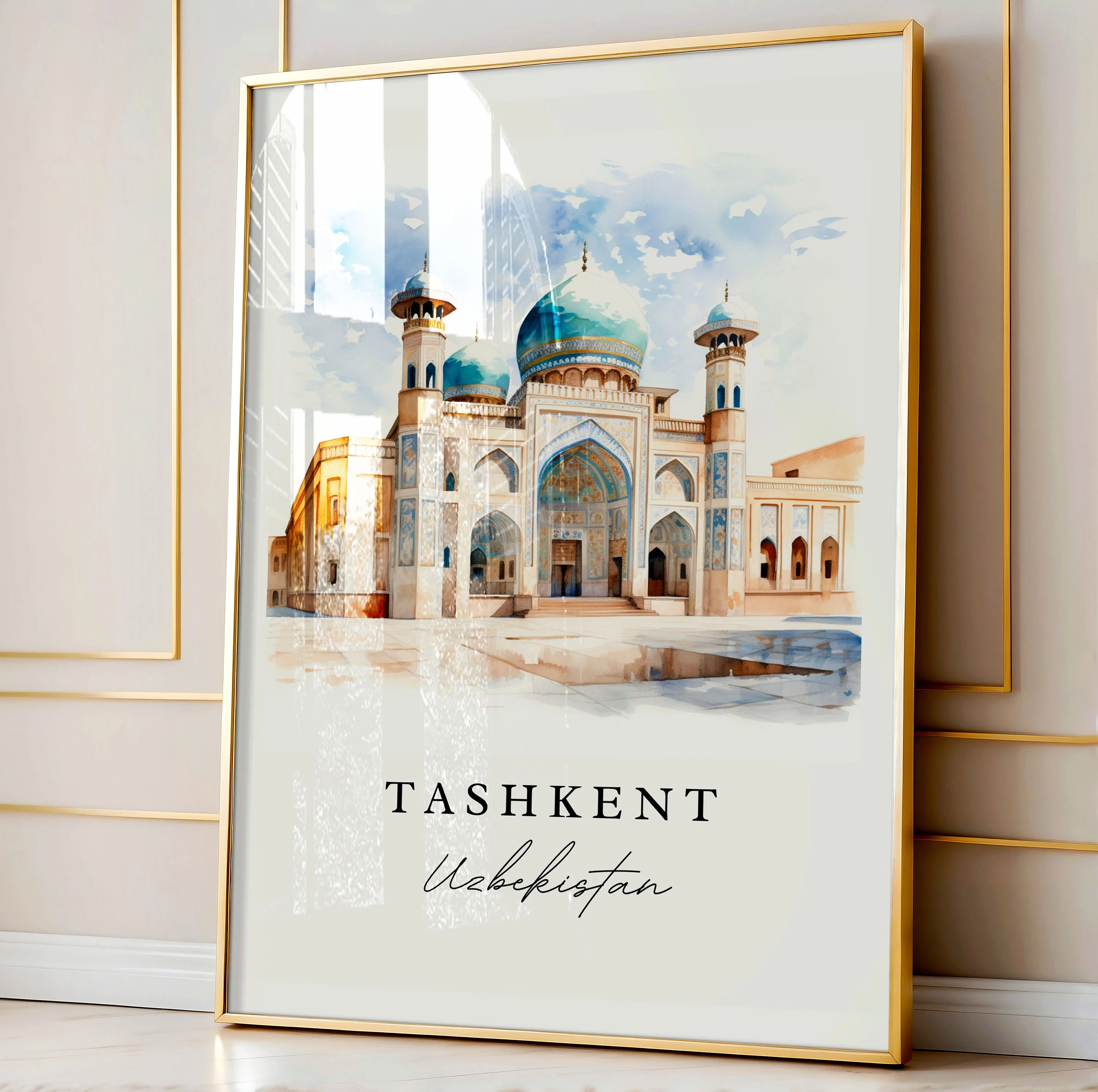 Tashkent, Uzbekistan – Watercolor Art Print - Image 4