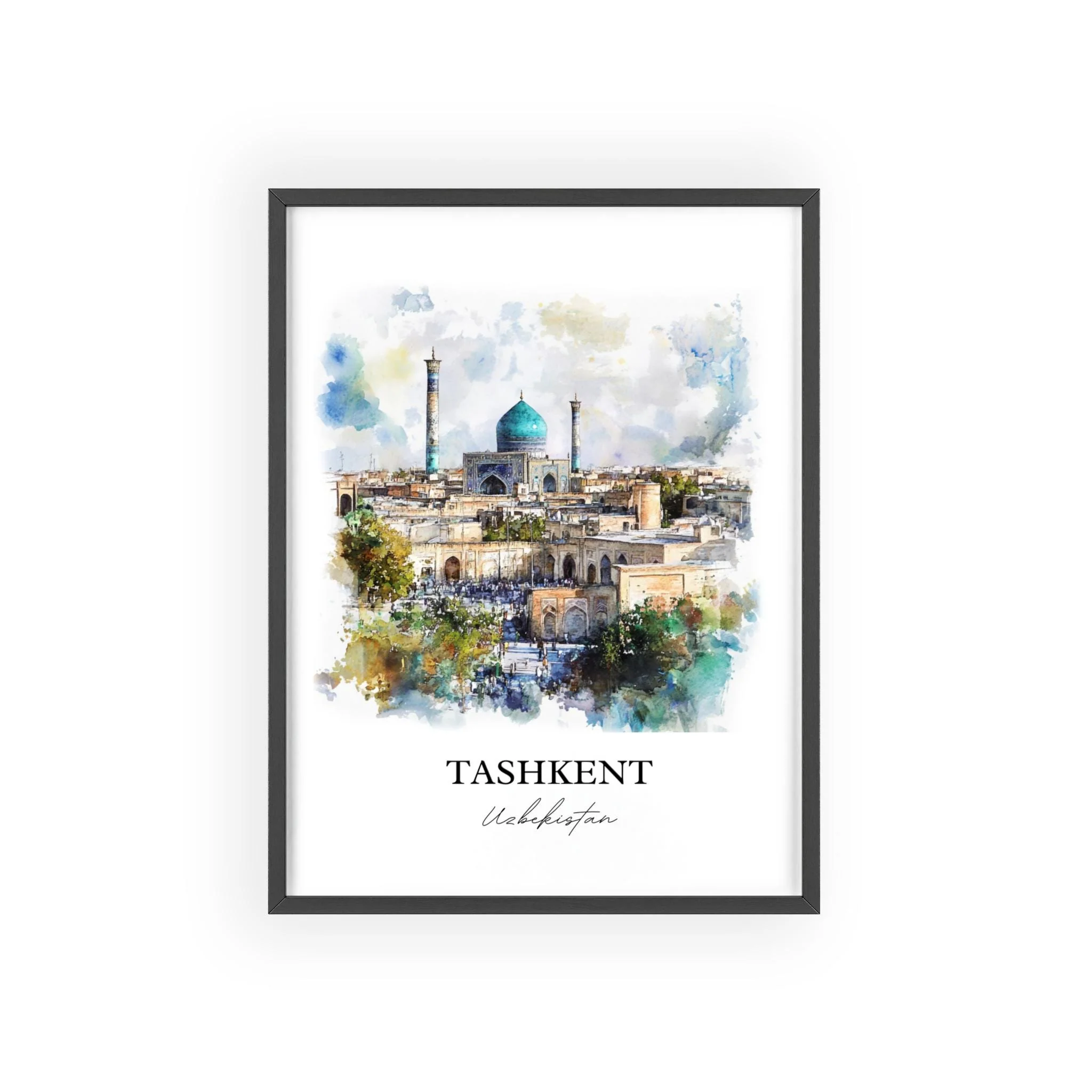 Tashkent, Uzbekistan – Watercolor Art Print - Image 7
