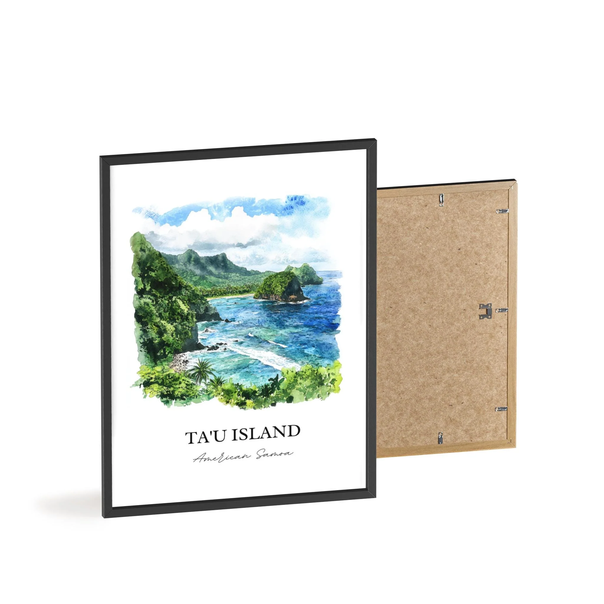 Tau Island, American Samoa – Watercolor Art Print - Image 8