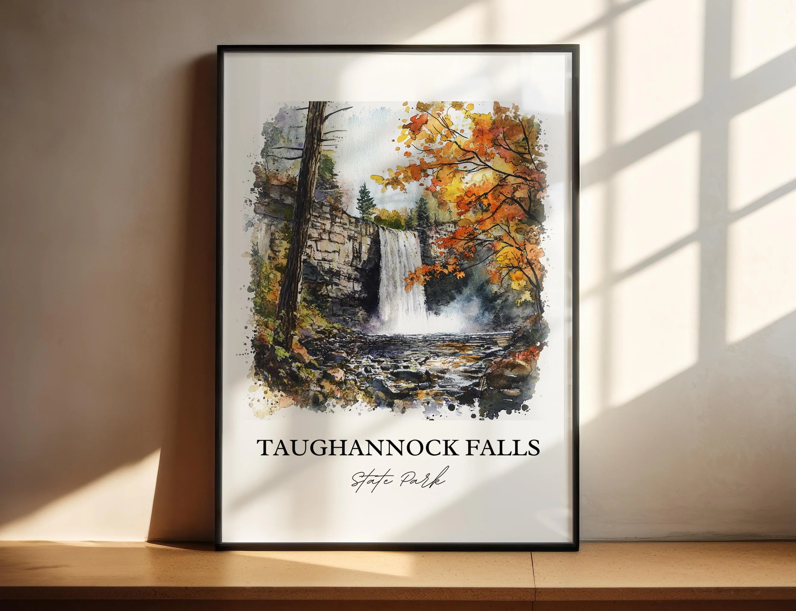 Taughannock Falls, USA – Watercolor Art Print