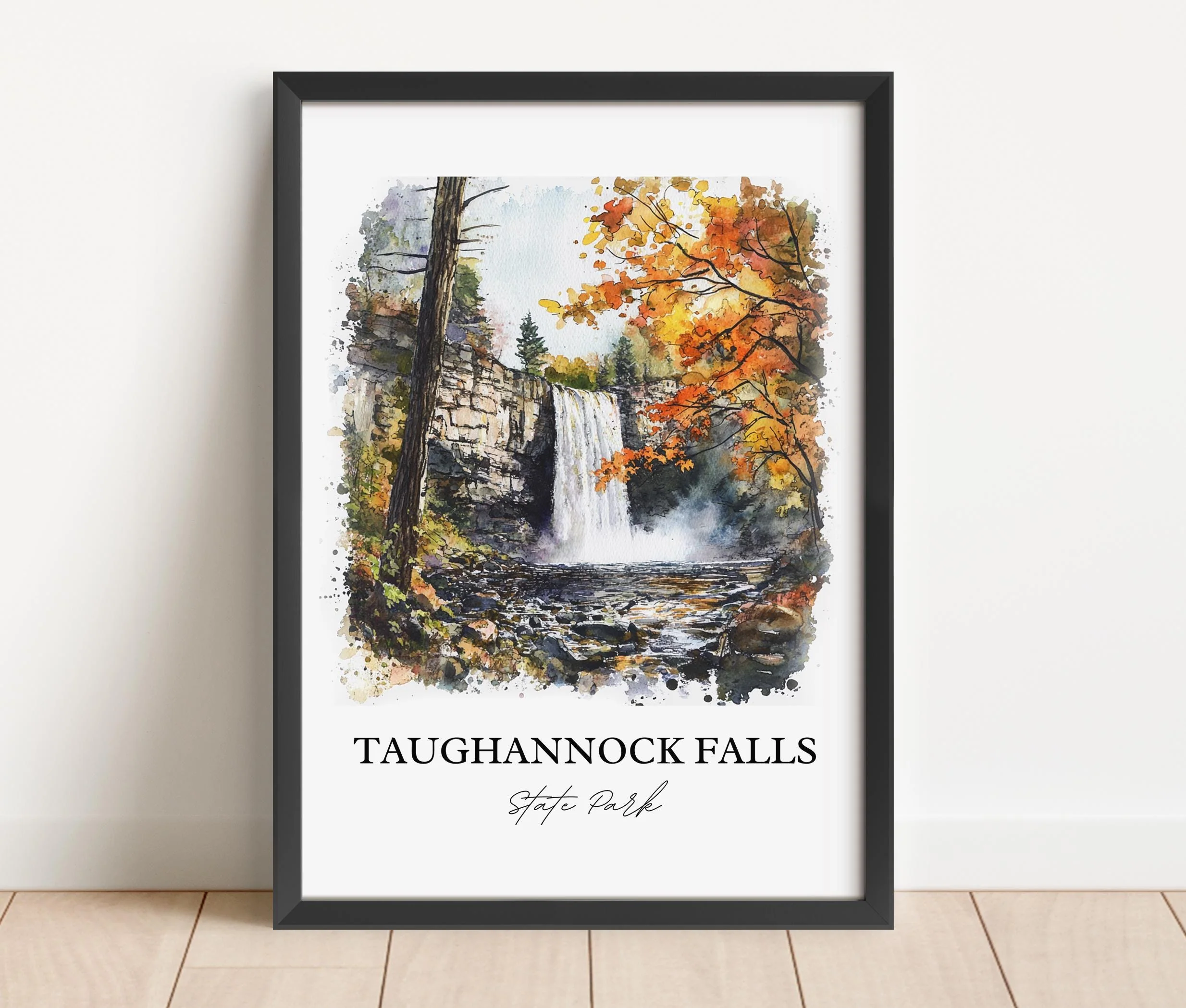 Taughannock Falls, USA – Watercolor Art Print - Image 6