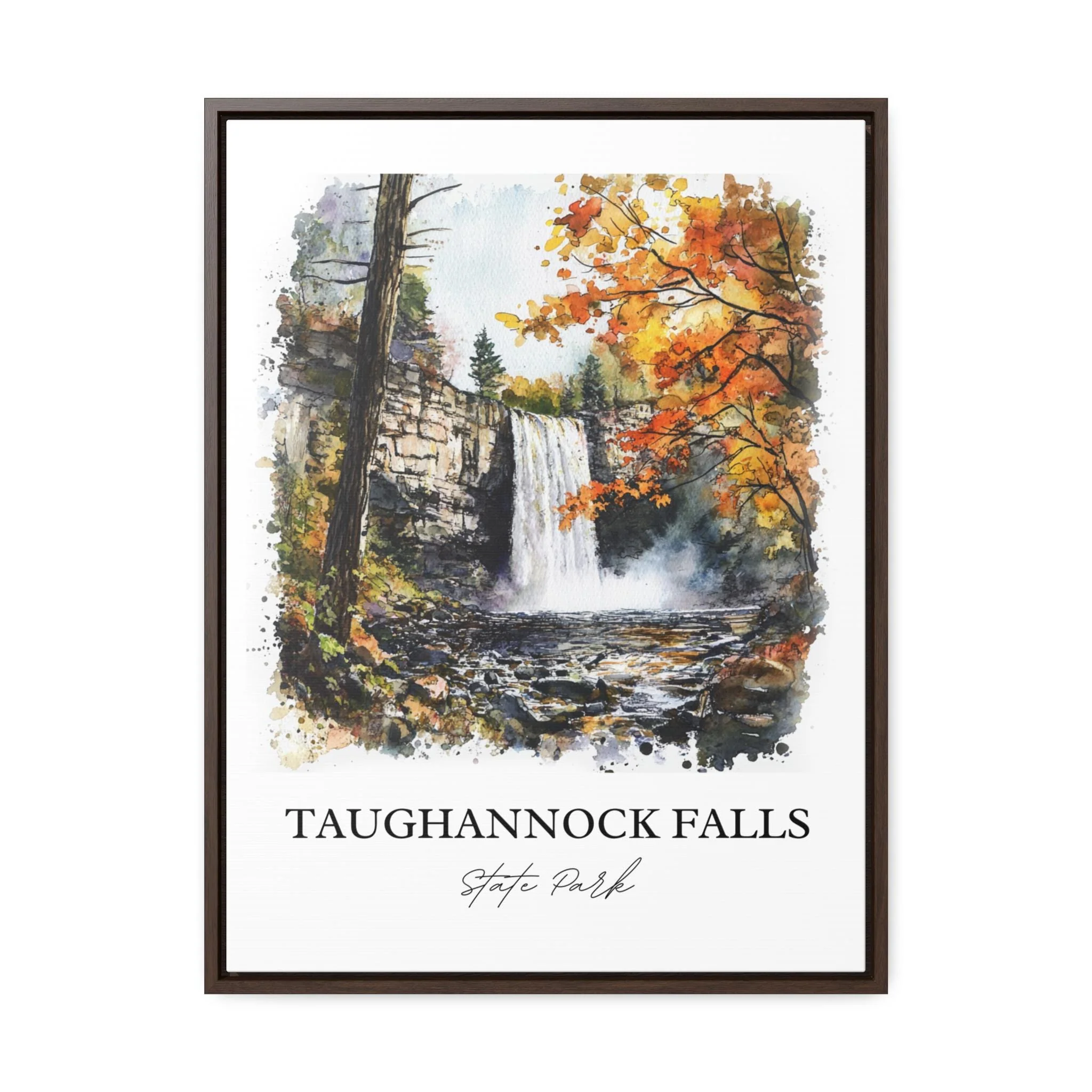 Taughannock Falls, USA – Watercolor Art Print - Image 7