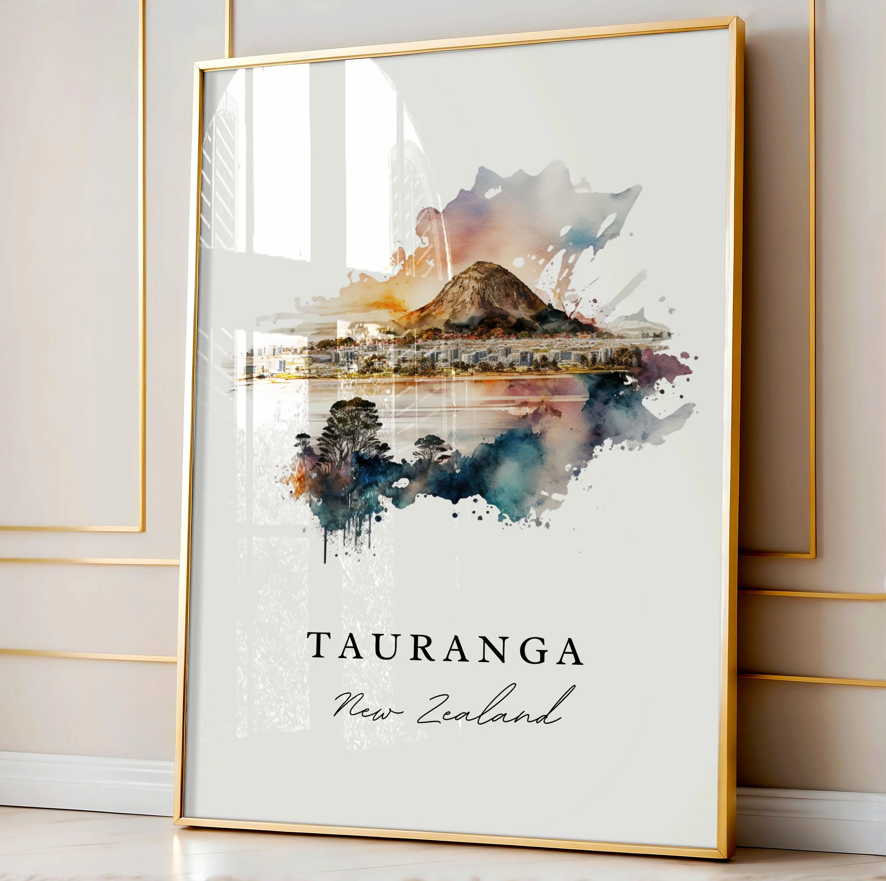 Tauranga, New Zealand – Watercolor Art Print - Image 4