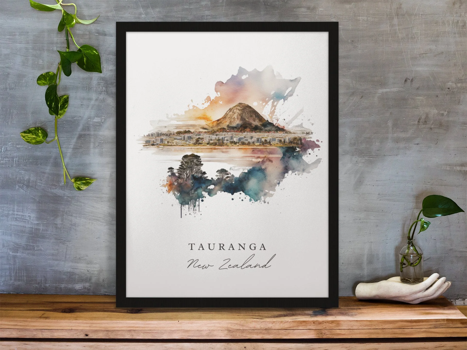 Tauranga, New Zealand – Watercolor Art Print - Image 5