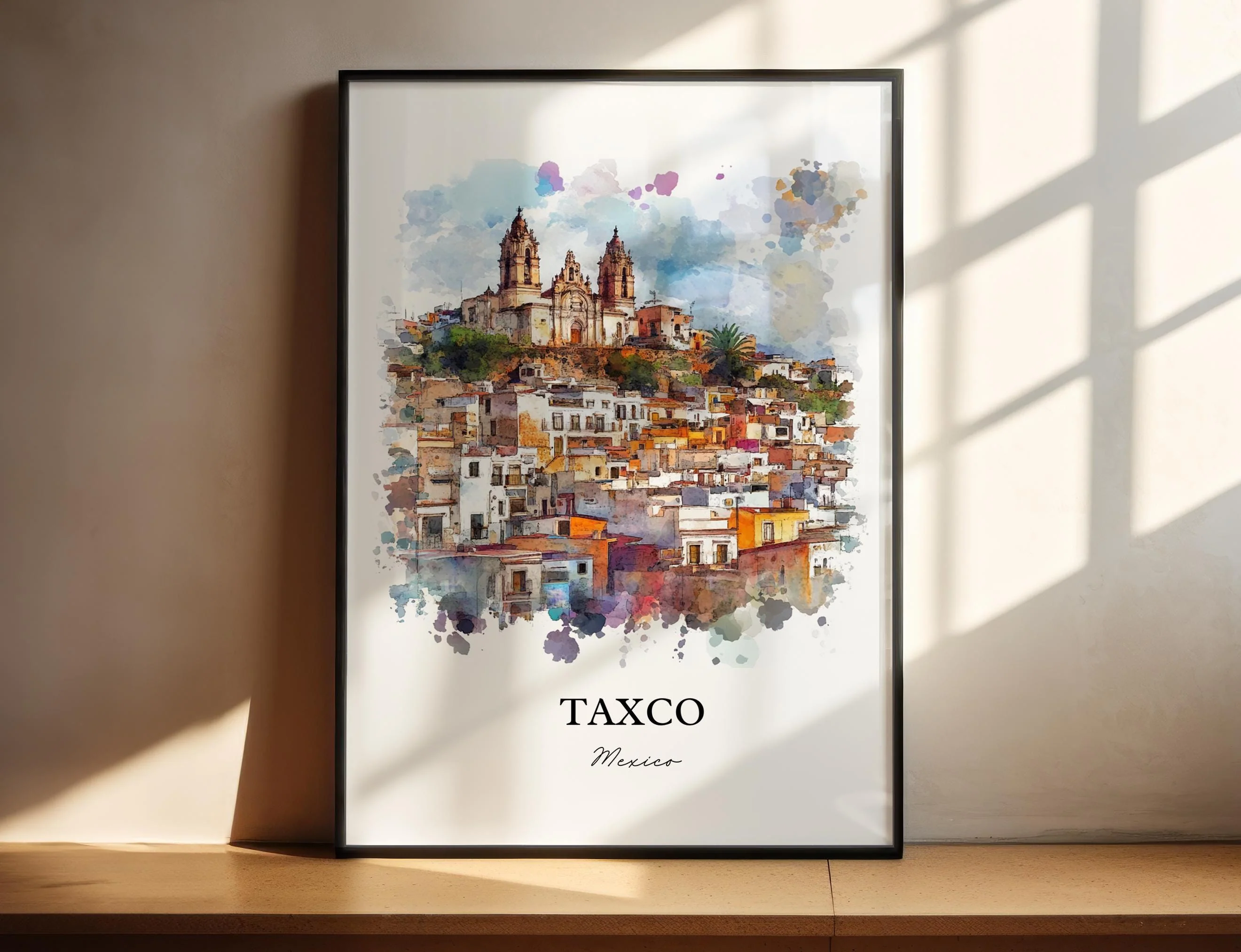 Taxco, Mexico – Watercolor Art Print