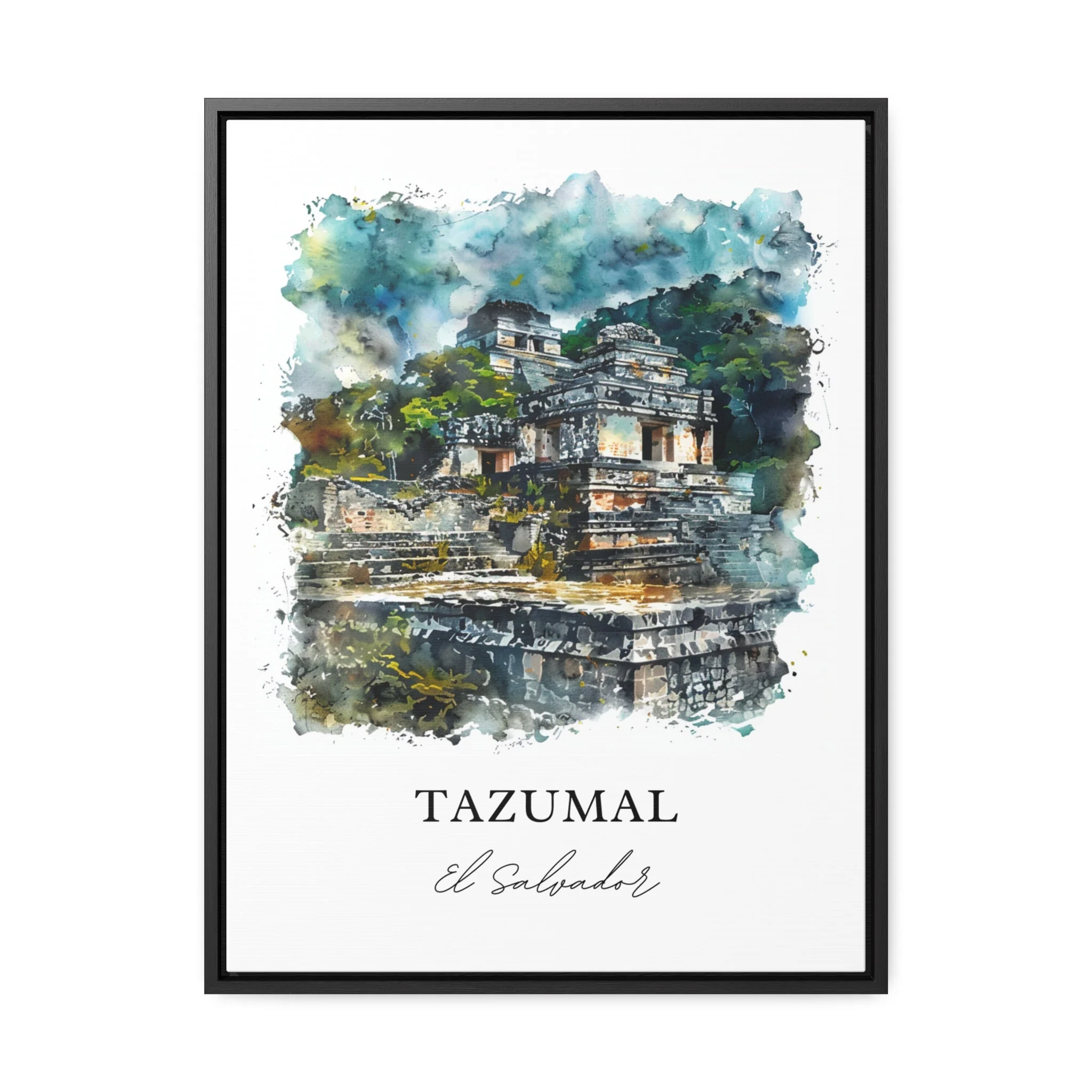 Tazumal, El Salvador – Watercolor Art Print - Image 5