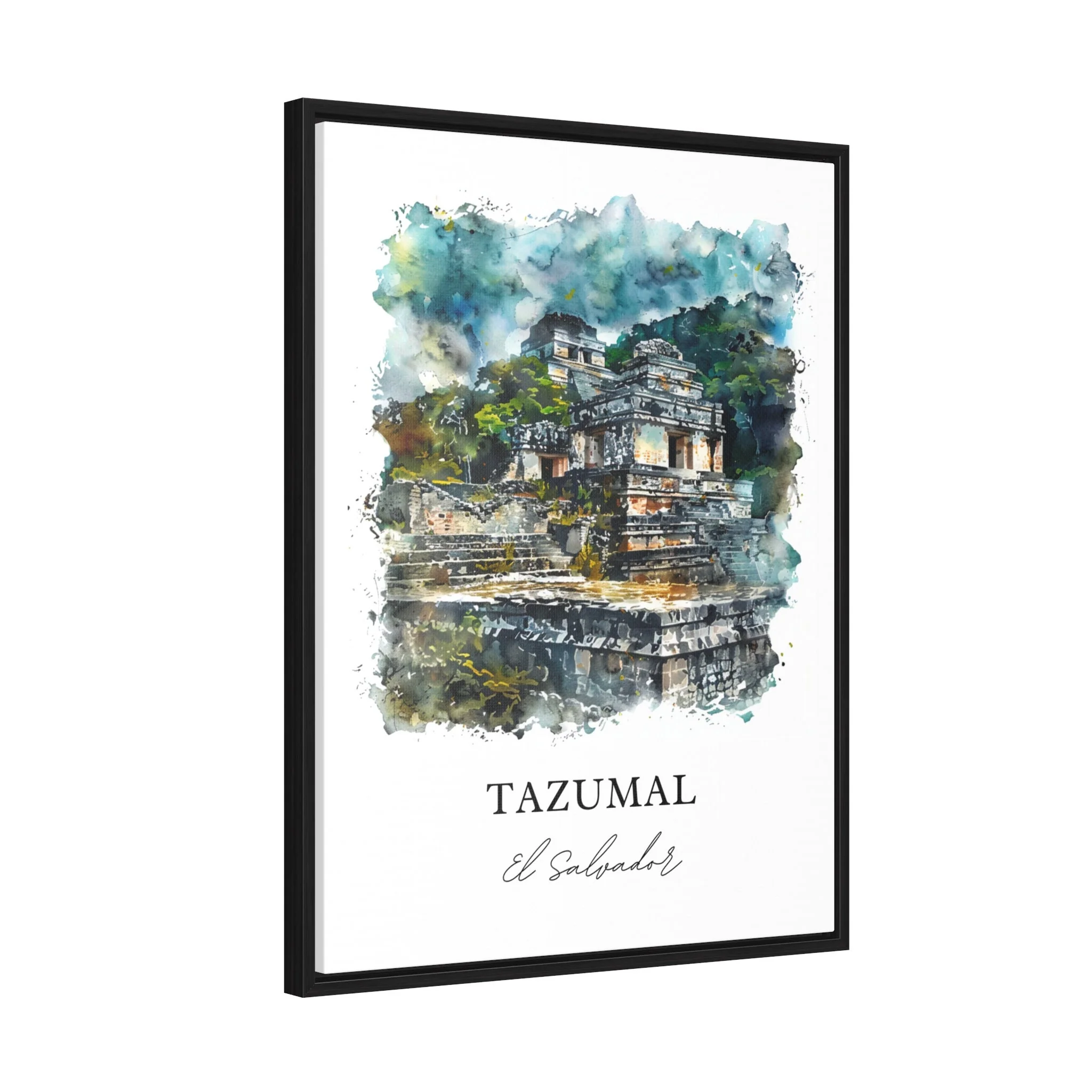 Tazumal, El Salvador – Watercolor Art Print - Image 6