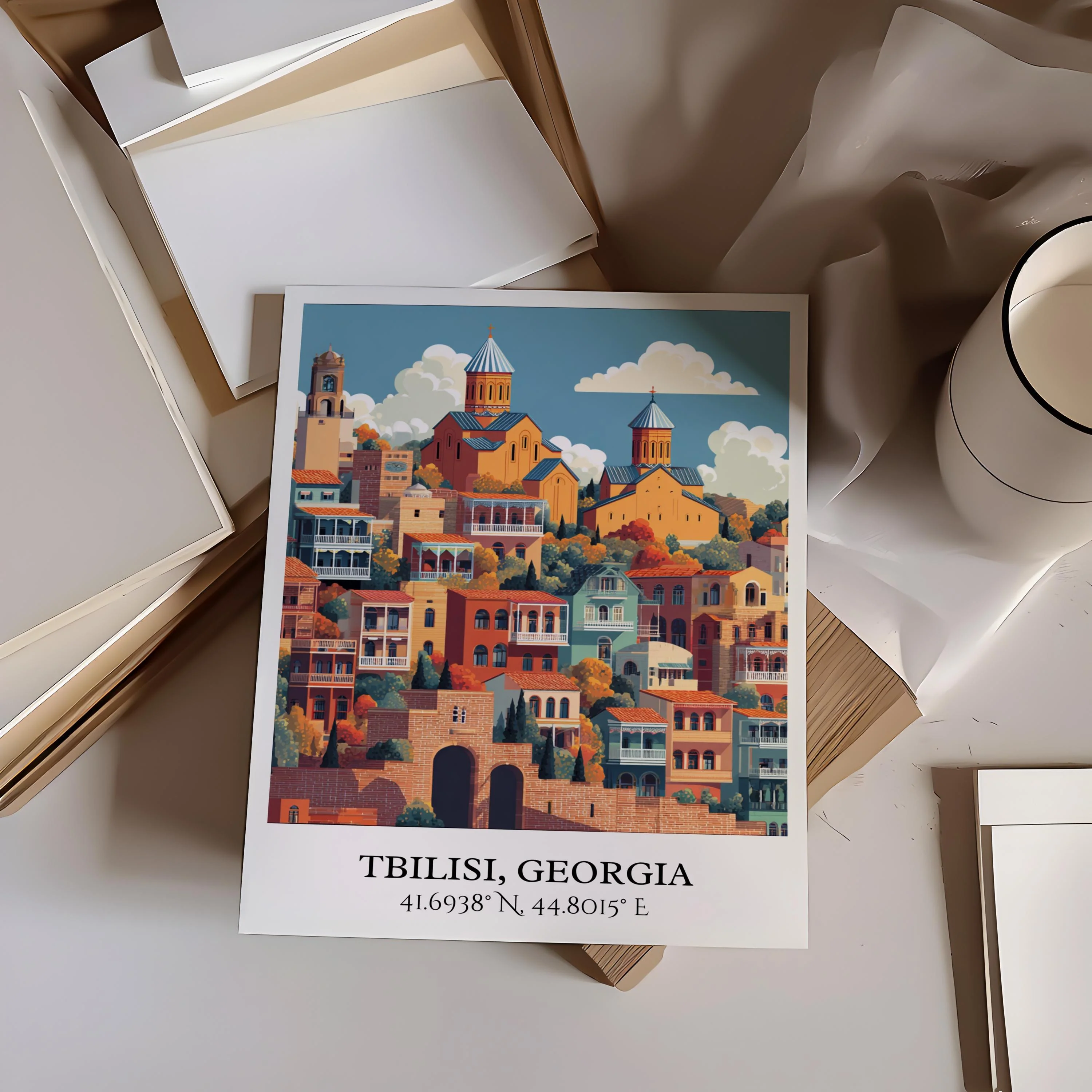Tbilisi, Georgia – Watercolor Art Print - Image 6