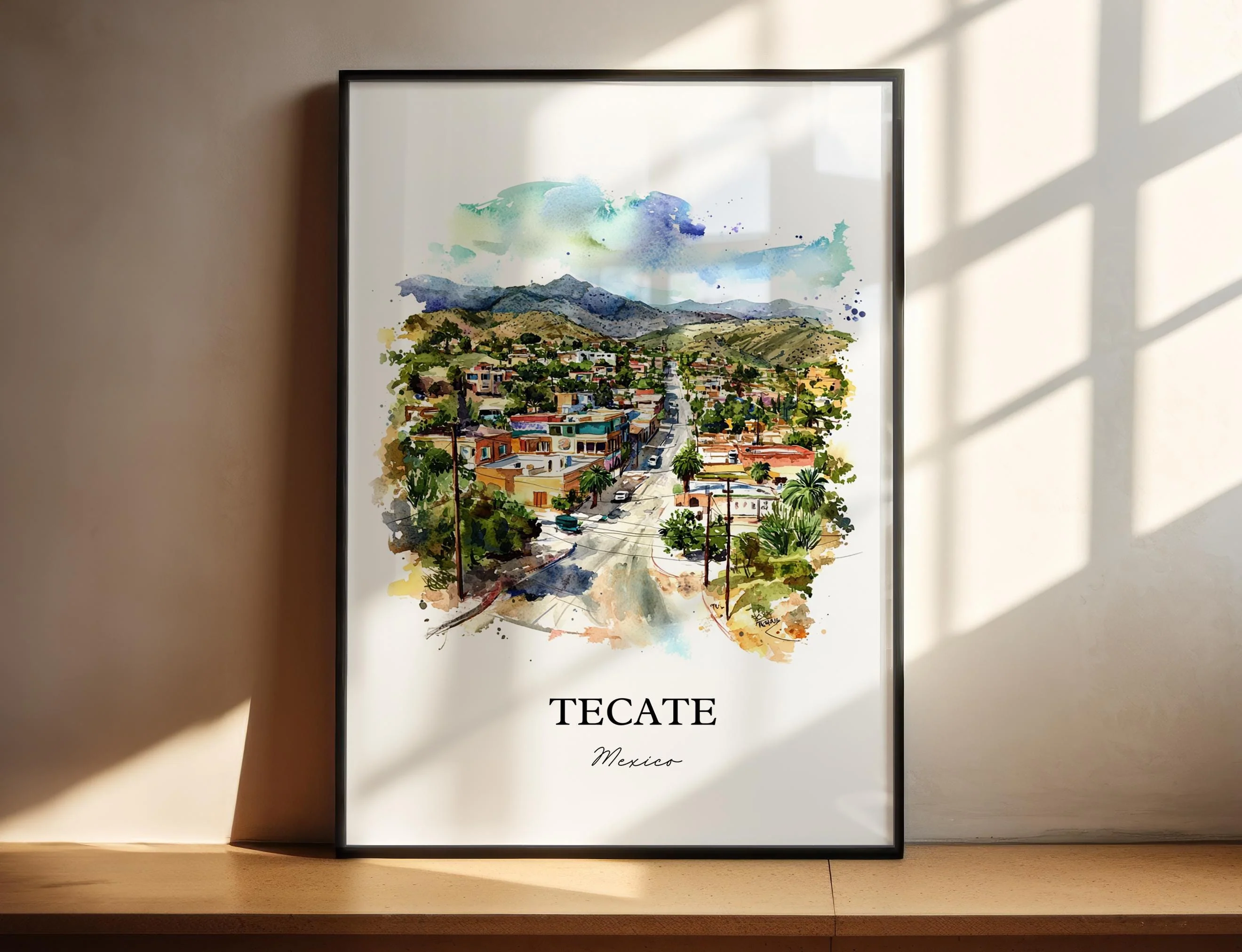 Tecate, Mexico – Watercolor Art Print