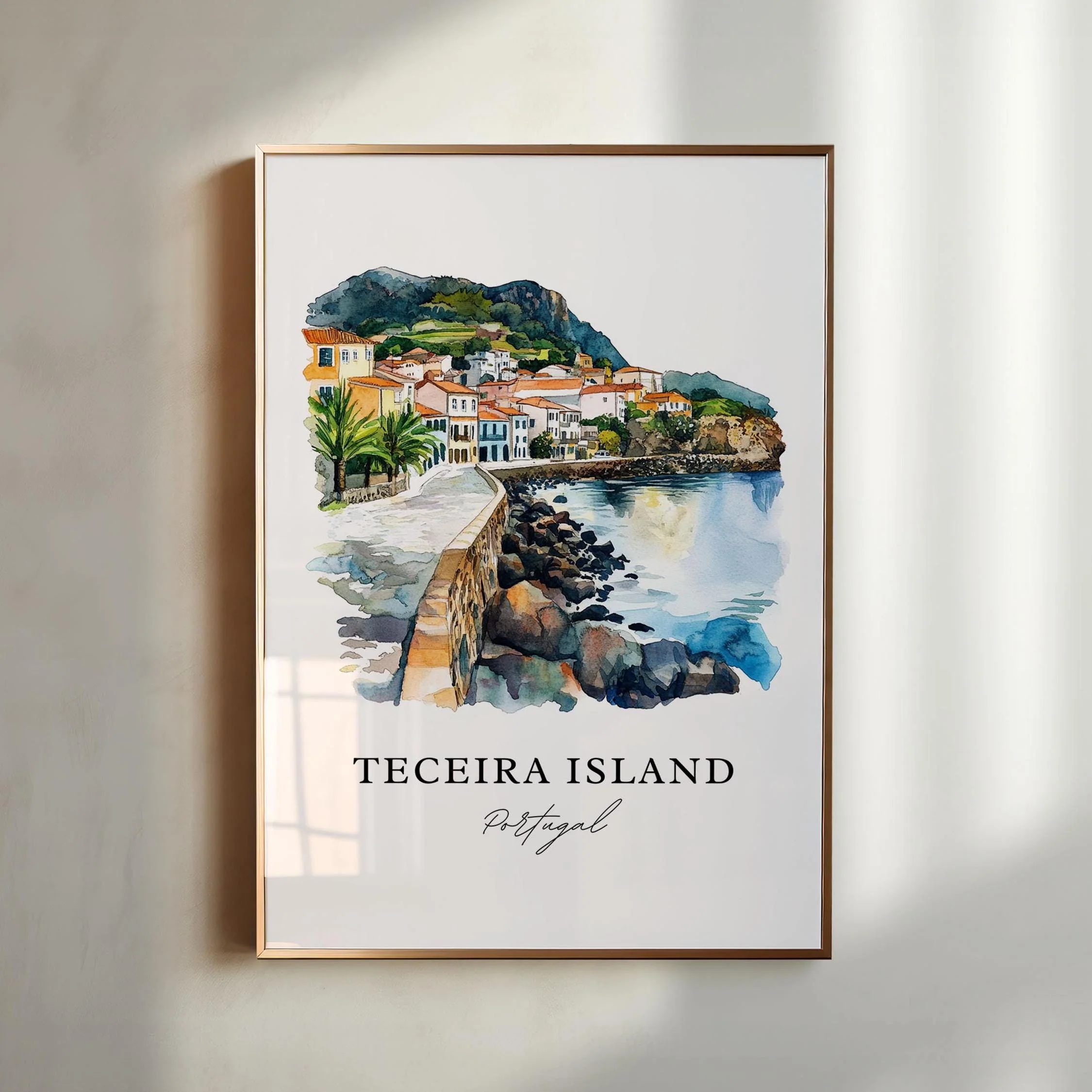 Terceira Island, Portugal – Watercolor Art Print