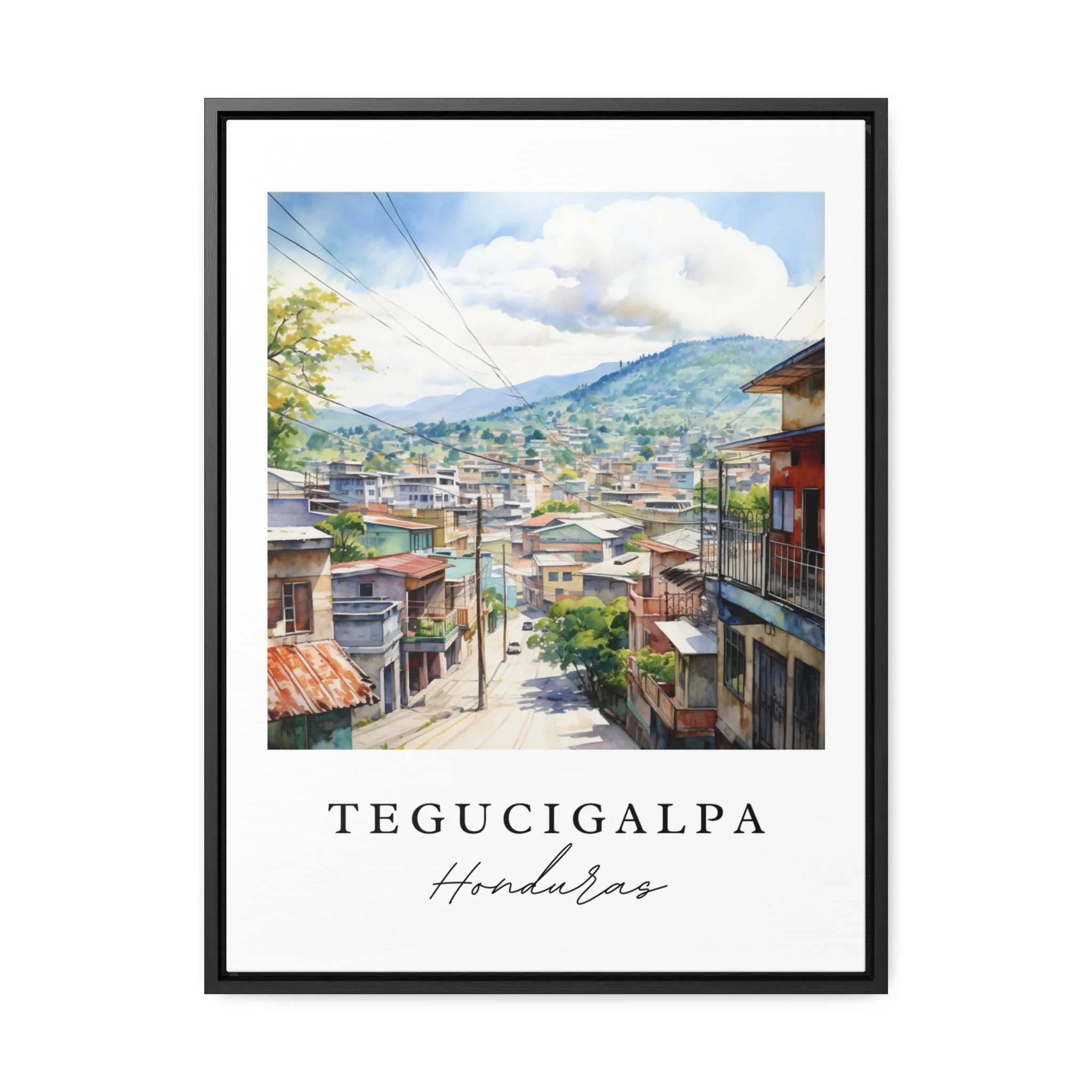 Tegucigalpa, Honduras – Watercolor Art Print - Image 6