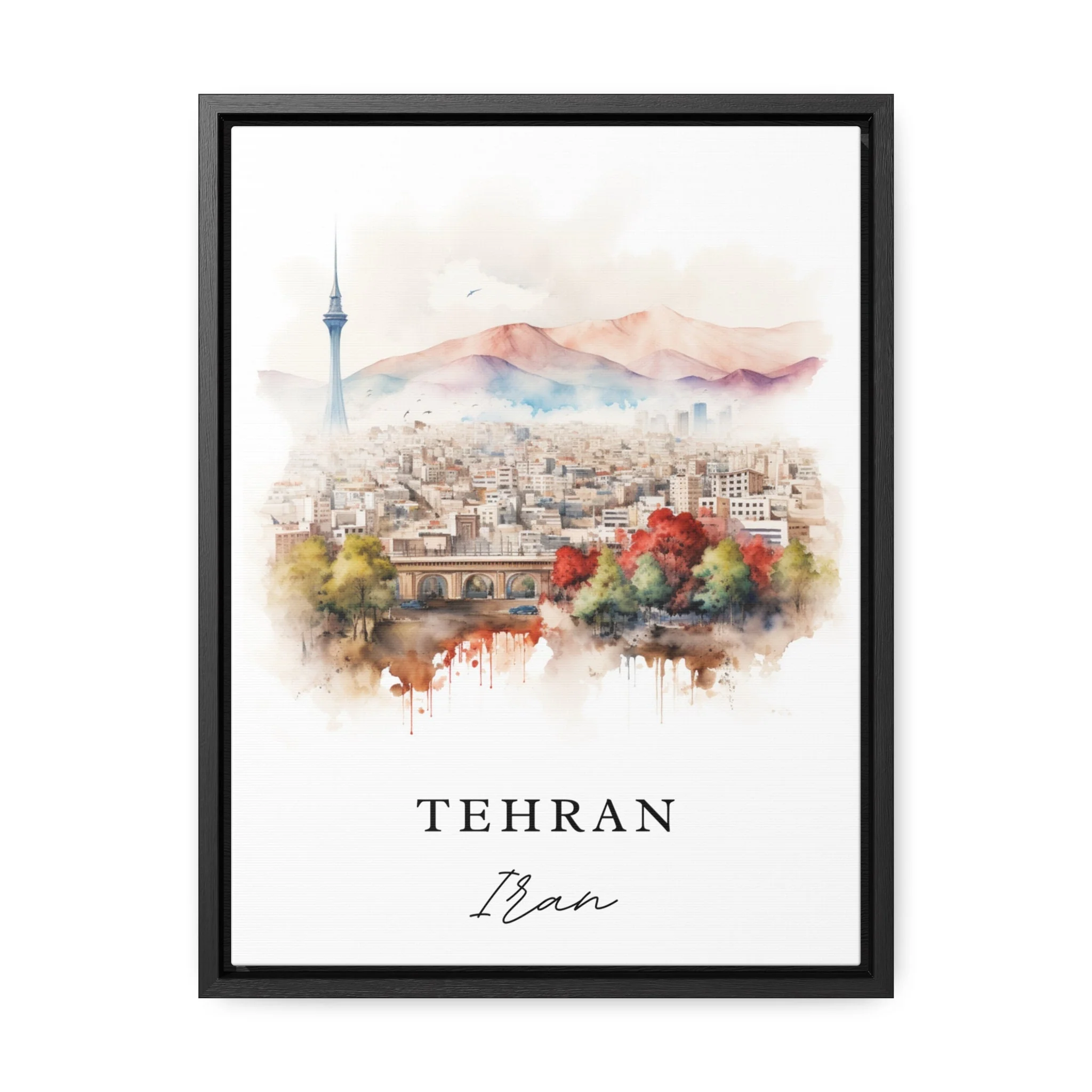Tehran, Iran – Watercolor Art Print - Image 7