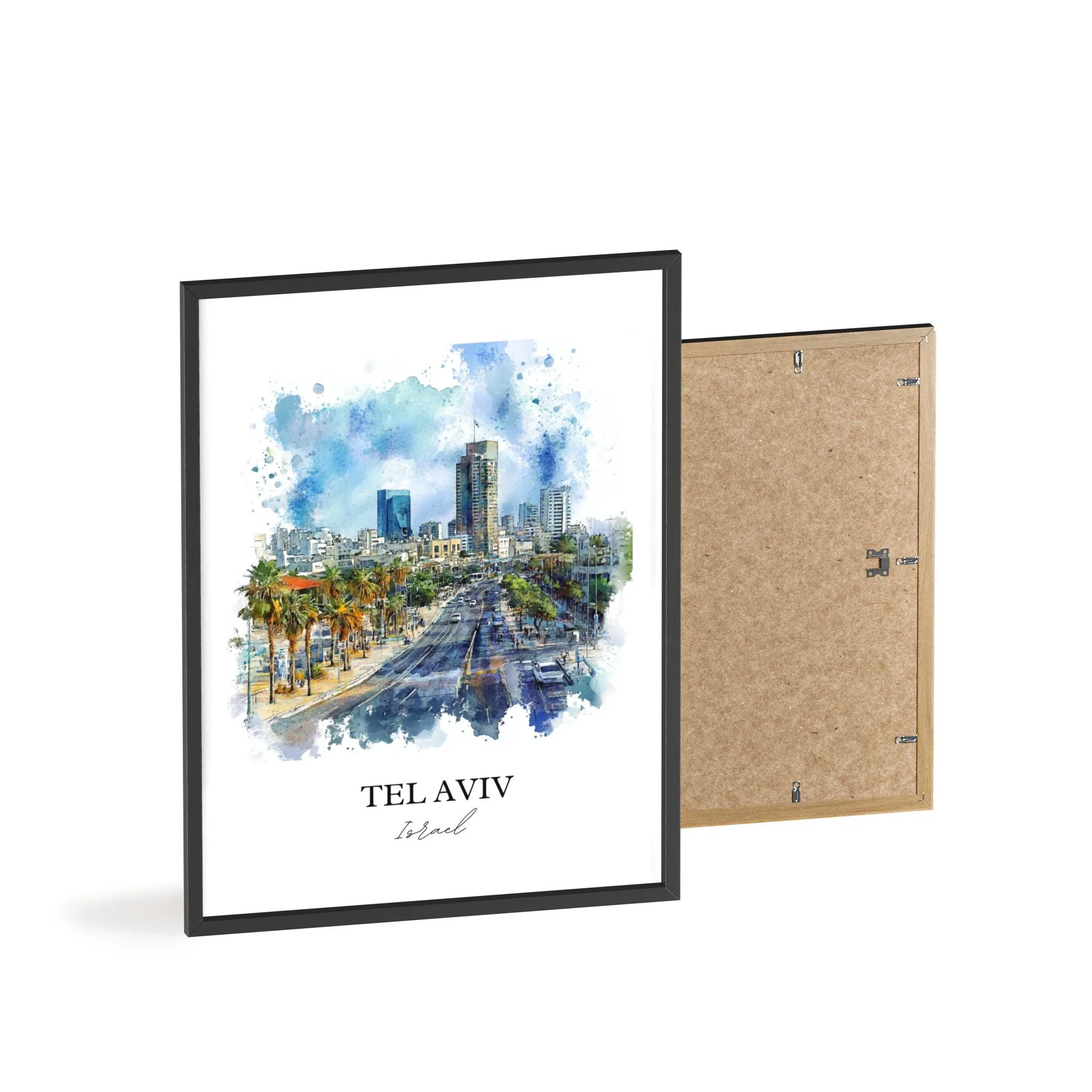Tel Aviv, Israel – Watercolor Art Print - Image 8