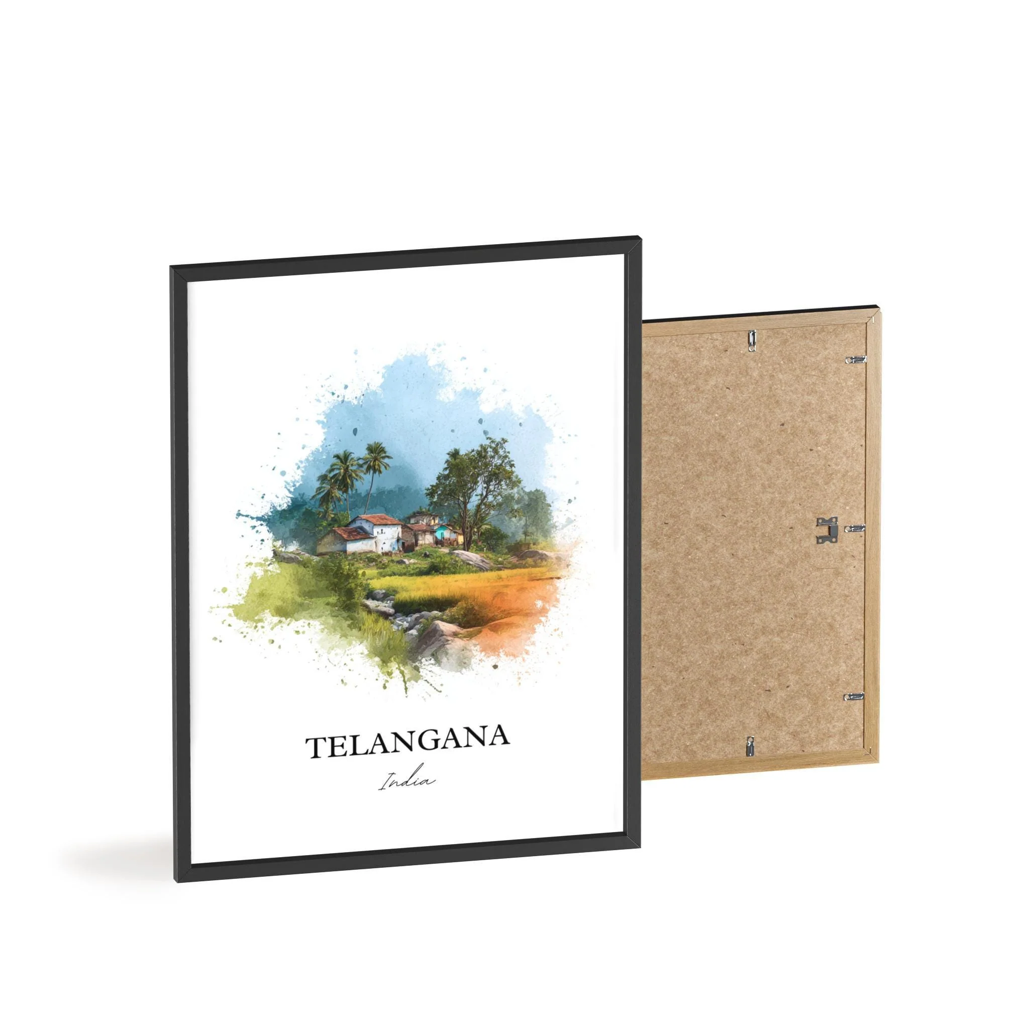 Telangana, India – Watercolor Art Print - Image 8